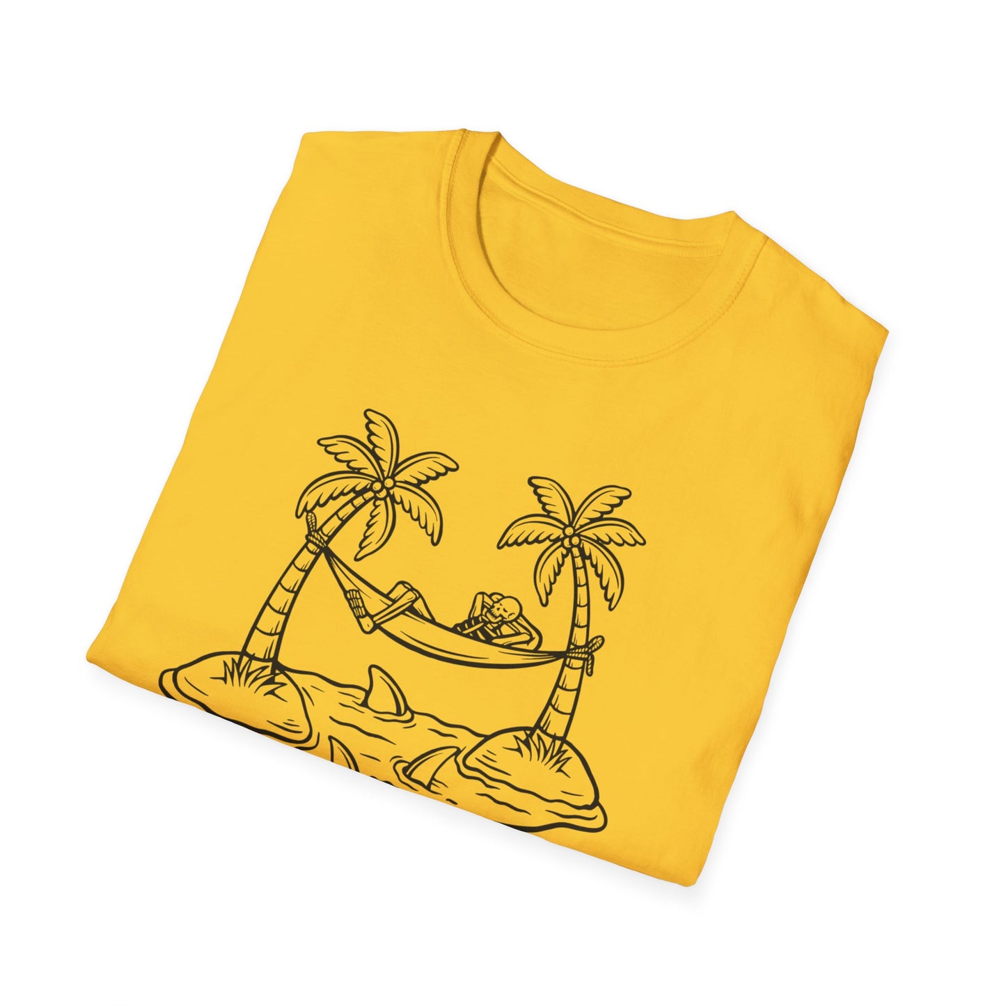 Relaxing Paradise T-Shirt with Hand-Drawn Design, Beach Vibes Tee, Summer Apparel, Eco-Friendly Gift, Vacation Essential