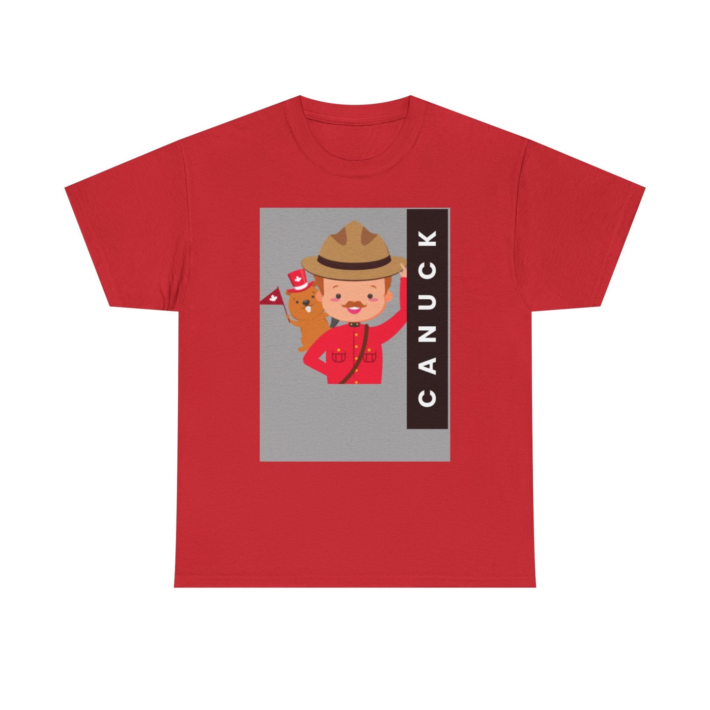Cute Canuck Bear Unisex Heavy Cotton Tee - Perfect for Canada Day & Winter Celebrations