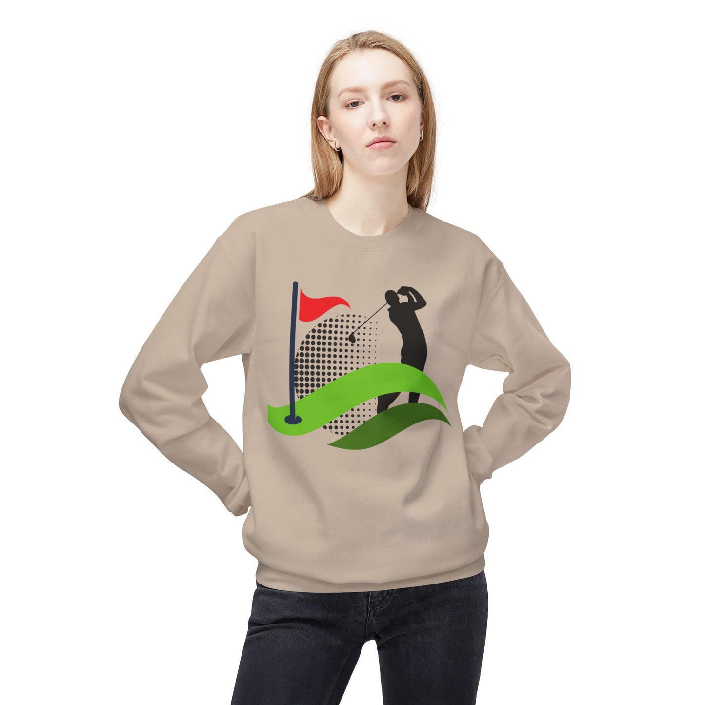 Golf Lover's Unisex Fleece Crewneck Sweatshirt - Perfect for Sports Enthusiasts