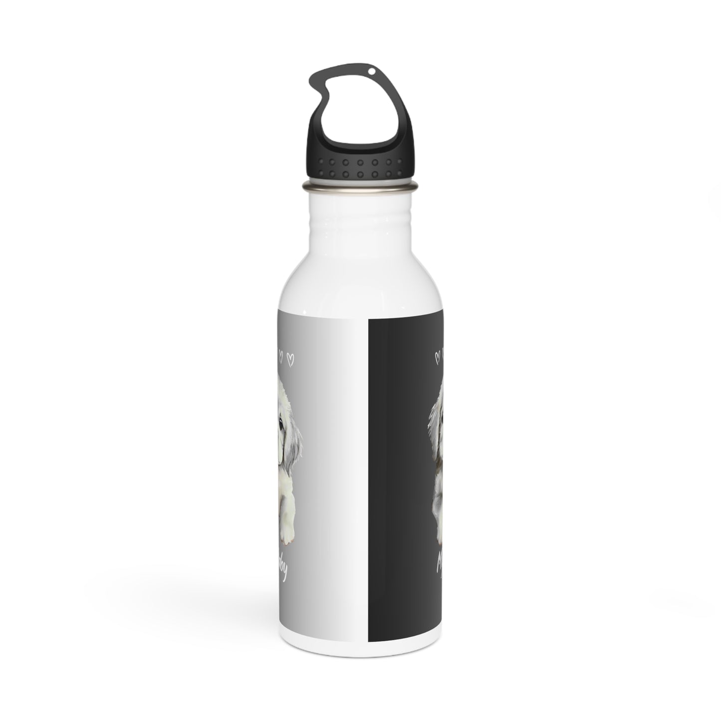 Custom Dog Lover Stainless Steel Water Bottle, Pet Owner Gift, Cute Puppy Design, Travel Mug, Personalized Water Bottle