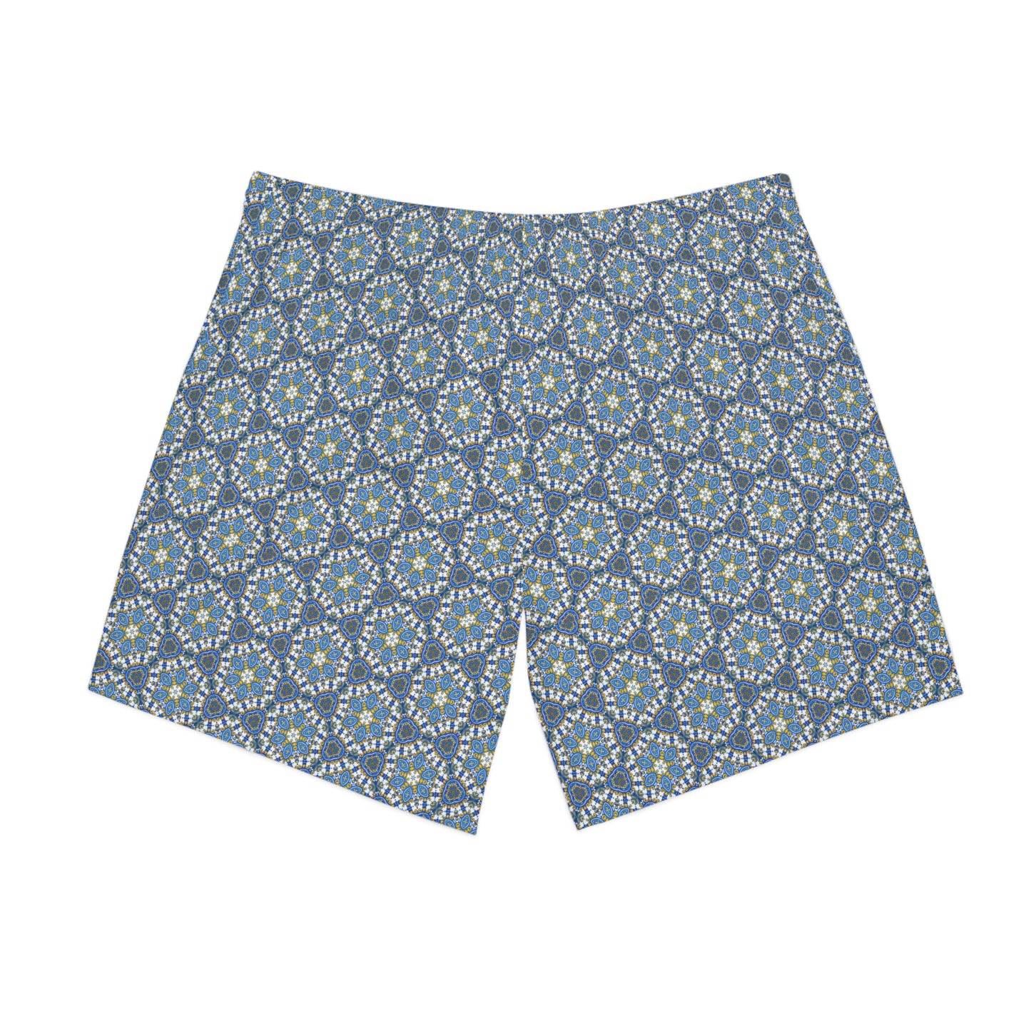 ‘BLUE PRINT’ Men's Elastic Beach Shorts (AOP)