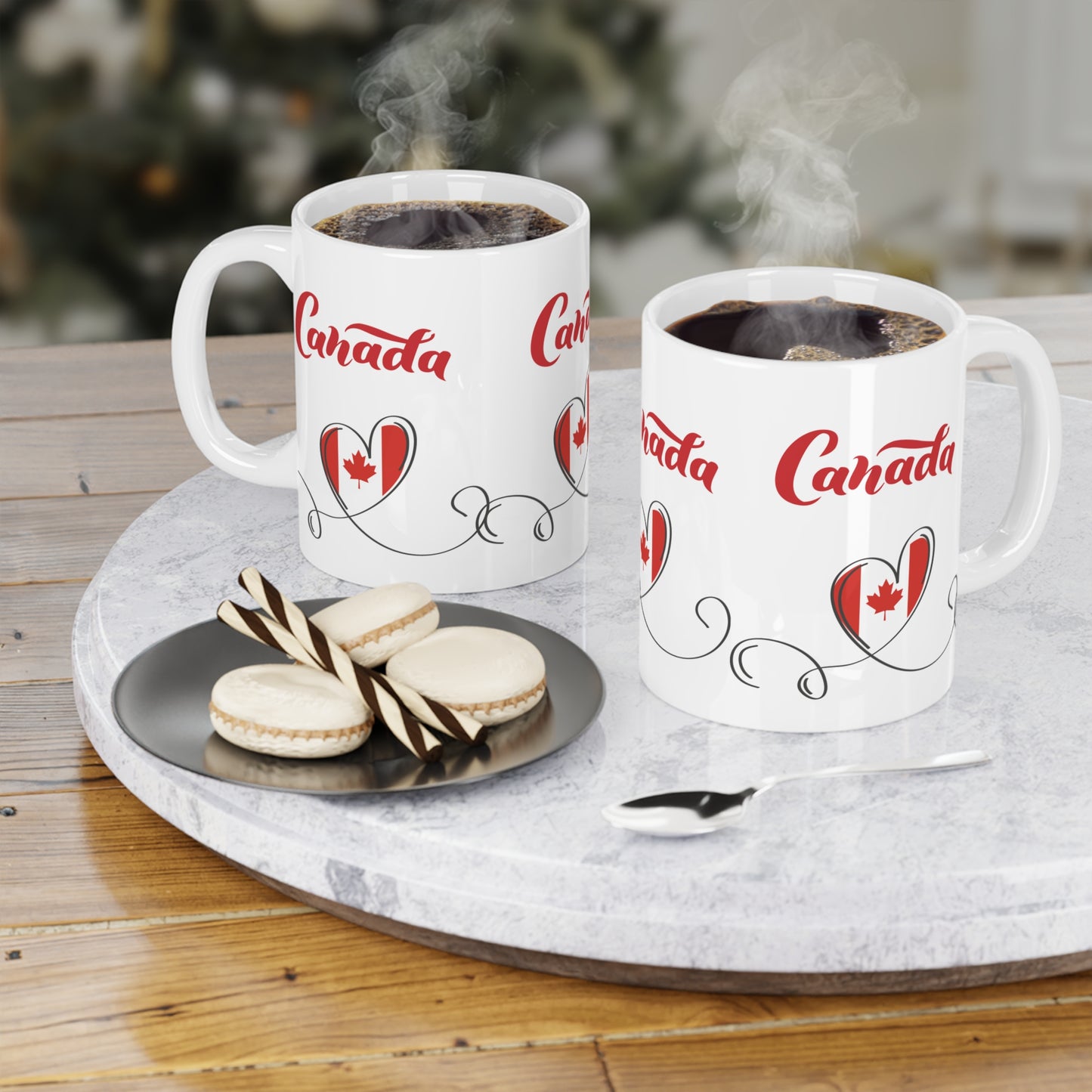 Canada Love Ceramic Mug - Perfect Gift for Canadians - Heart Design