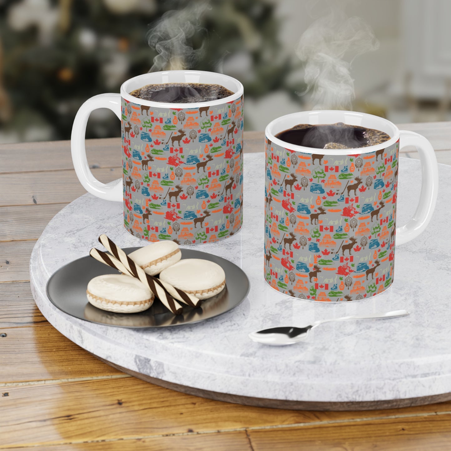 Adventure-Themed Ceramic Mugs - Perfect for Nature Lovers and Campers