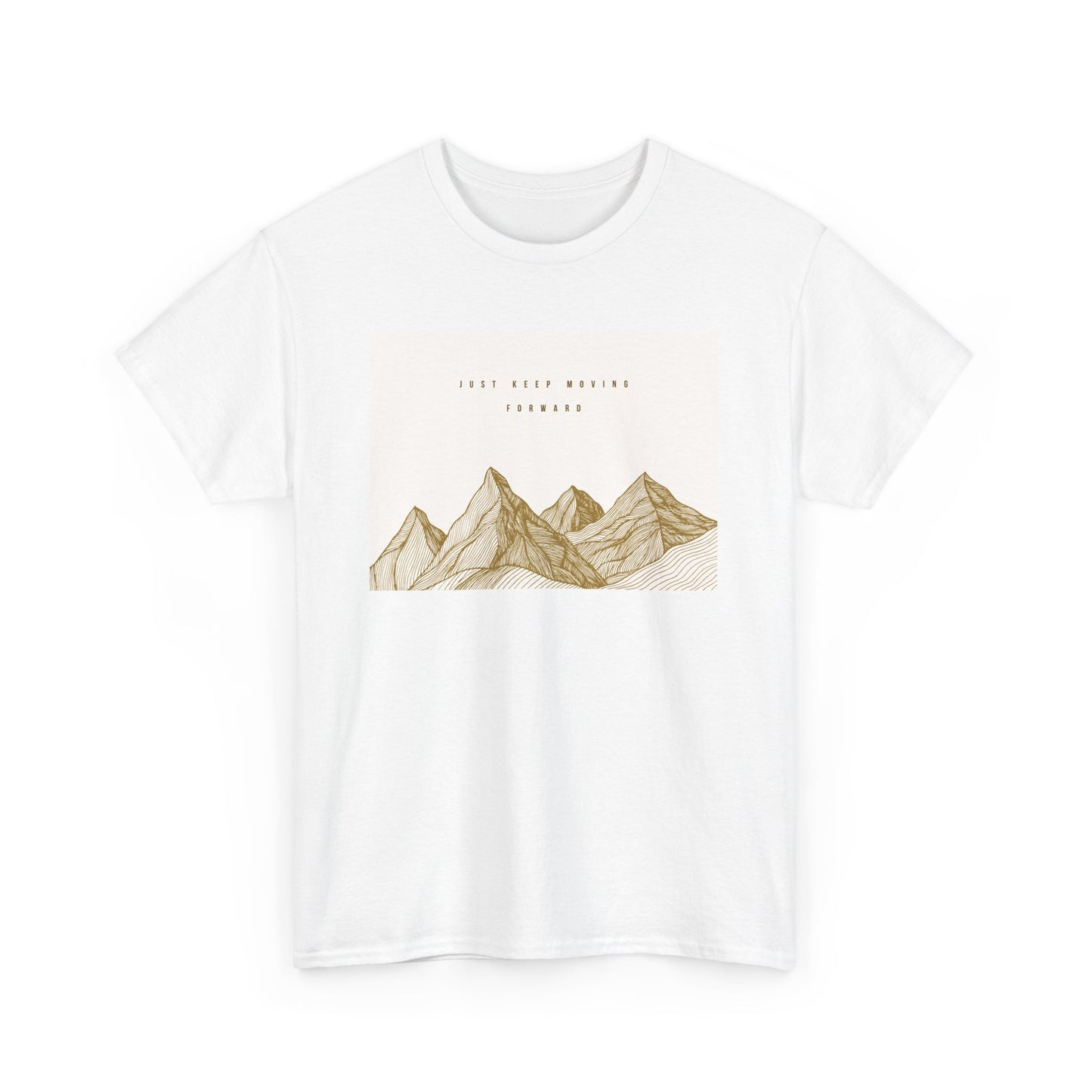 Mountain Graphic Unisex Heavy Cotton Tee - Just Keep Moving