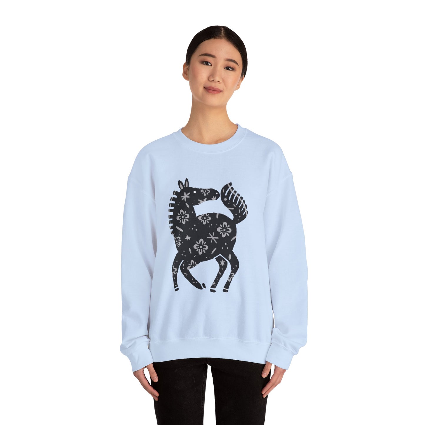 ‘Black Horse’ Unisex Heavy Blend™ Crewneck Sweatshirt
