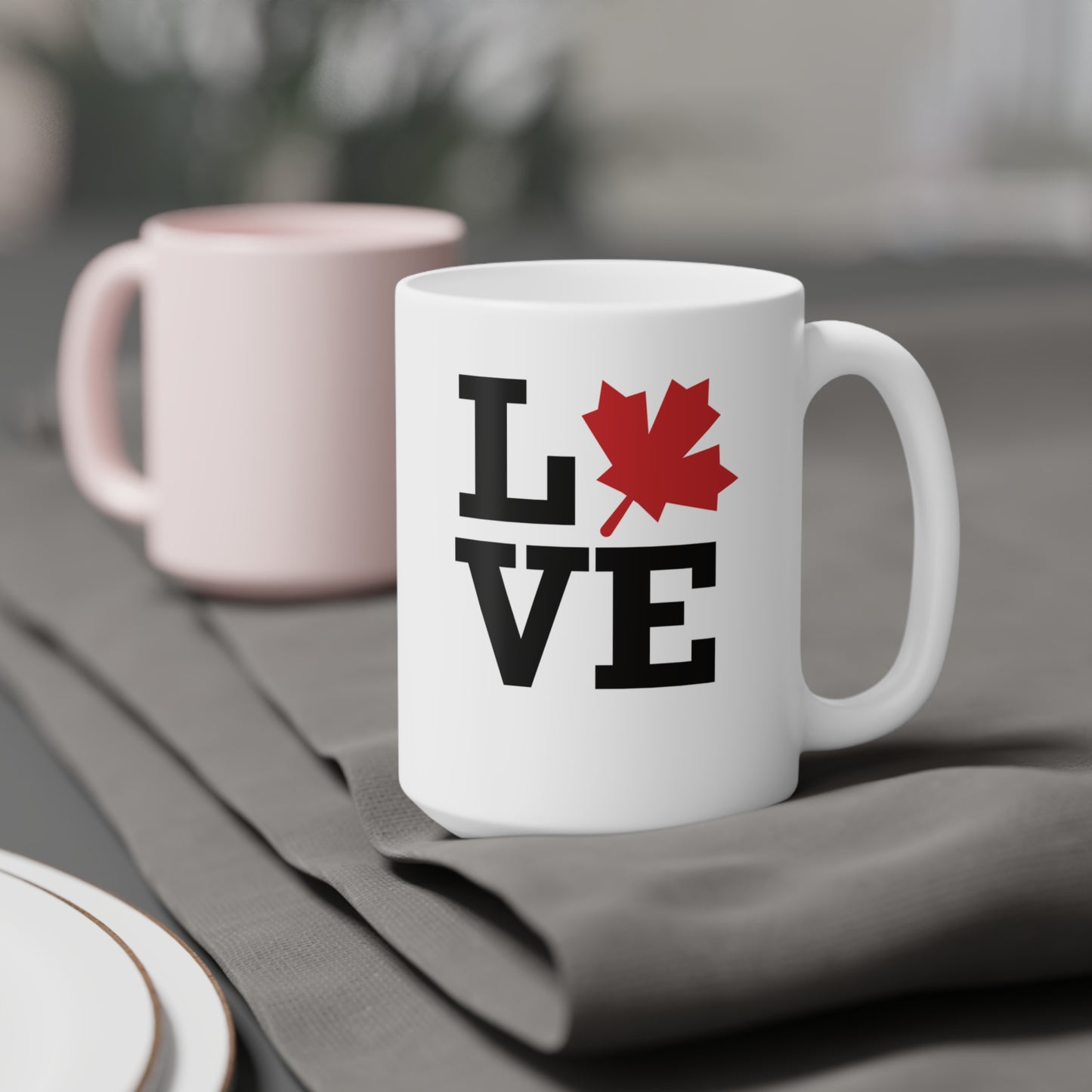 Love Canada Ceramic Mug - Perfect for Coffee Lovers