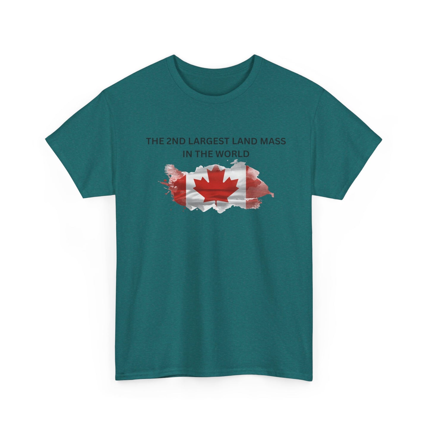 Canada Proud Heavy Cotton Tee - The 2nd Largest Land Mass in the World
