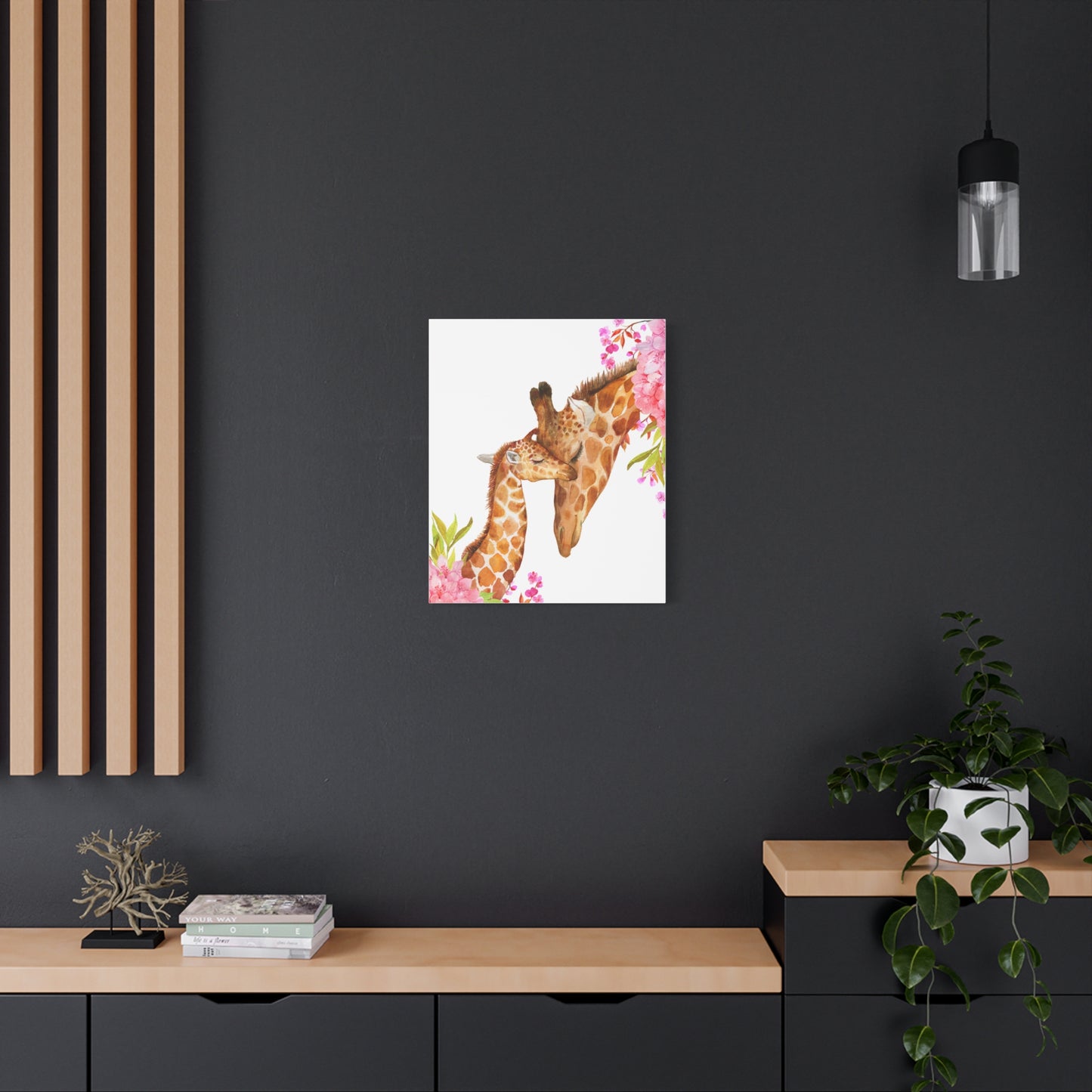 ‘Giraffes’ Matte Canvas, Stretched, 1.25"