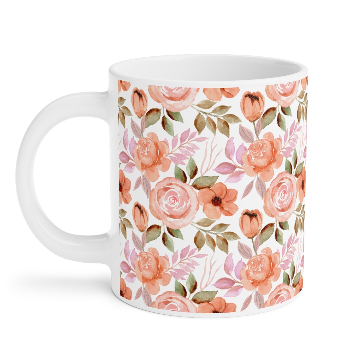 Floral Ceramic Coffee Mug (CDA)- 11oz/15oz/20oz - Perfect for Tea Lovers and Gift Giving