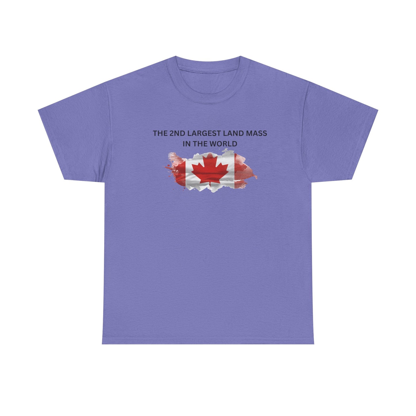 Canada Proud Heavy Cotton Tee - The 2nd Largest Land Mass in the World