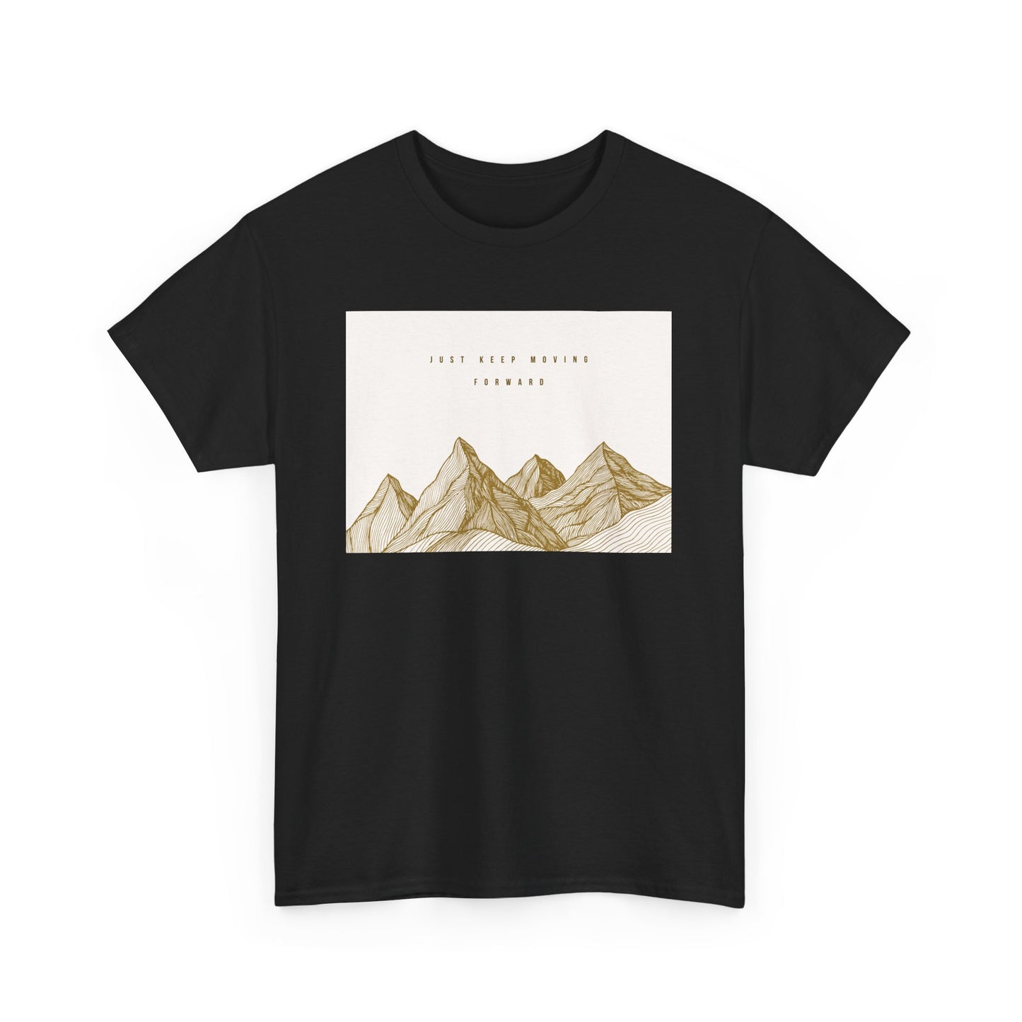 Mountain Graphic Unisex Heavy Cotton Tee - Just Keep Moving
