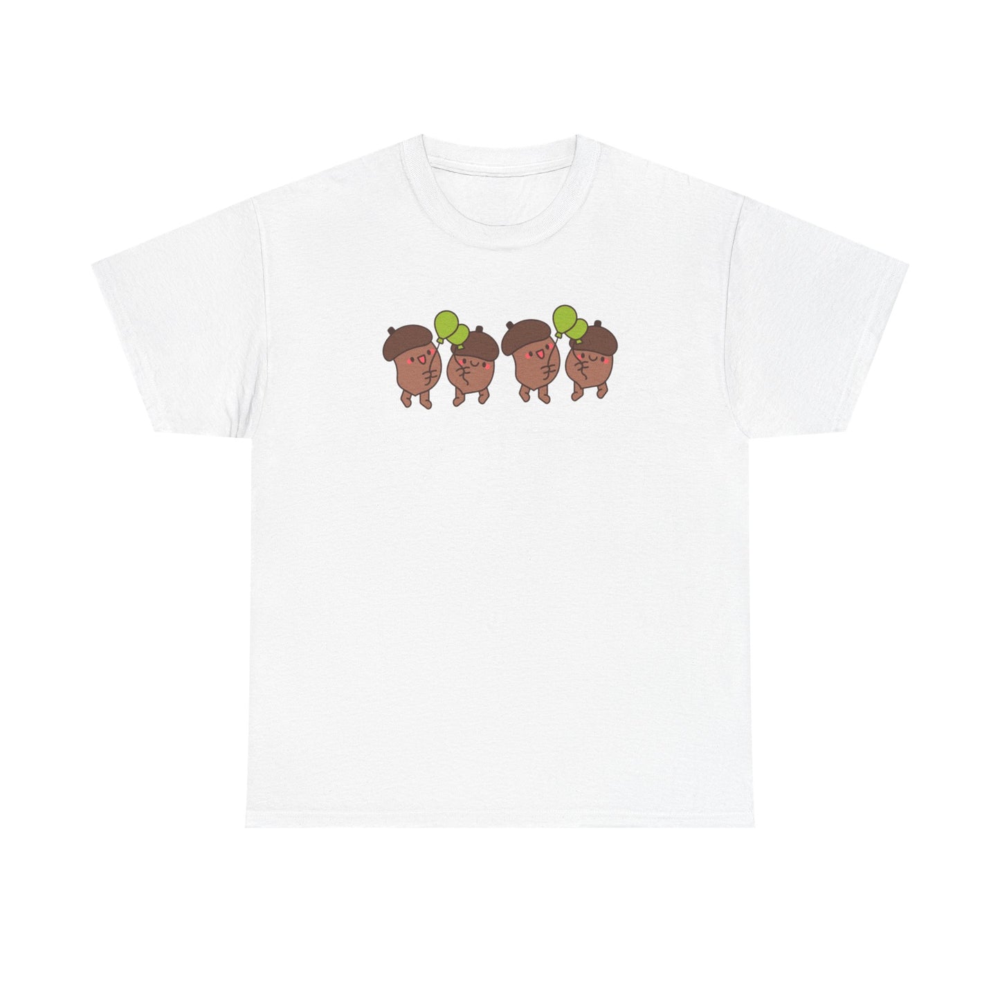 Joyful Cartoon Tee with Balloons - Unisex Heavy Cotton Shirt