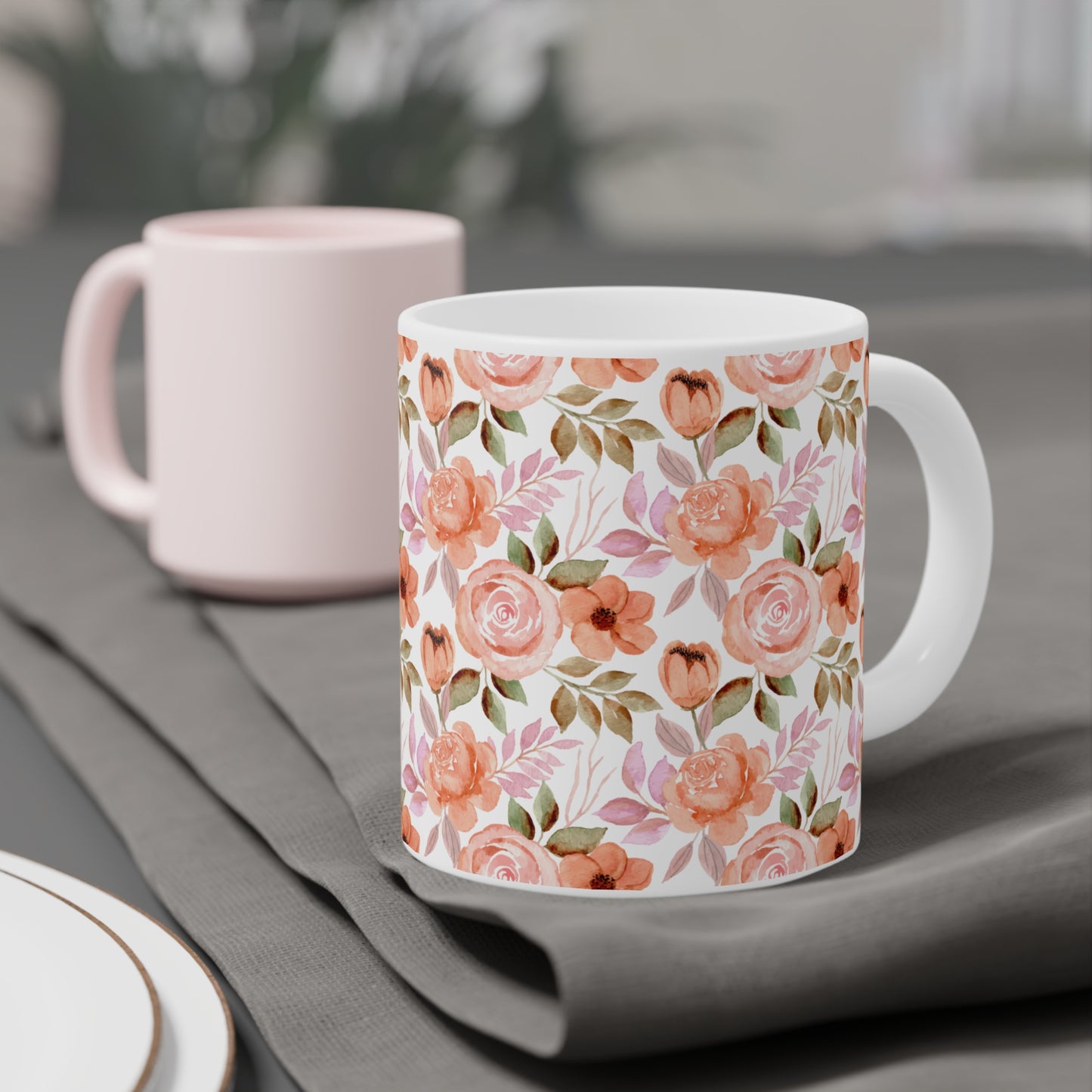 Floral Ceramic Coffee Mug (CDA)- 11oz/15oz/20oz - Perfect for Tea Lovers and Gift Giving