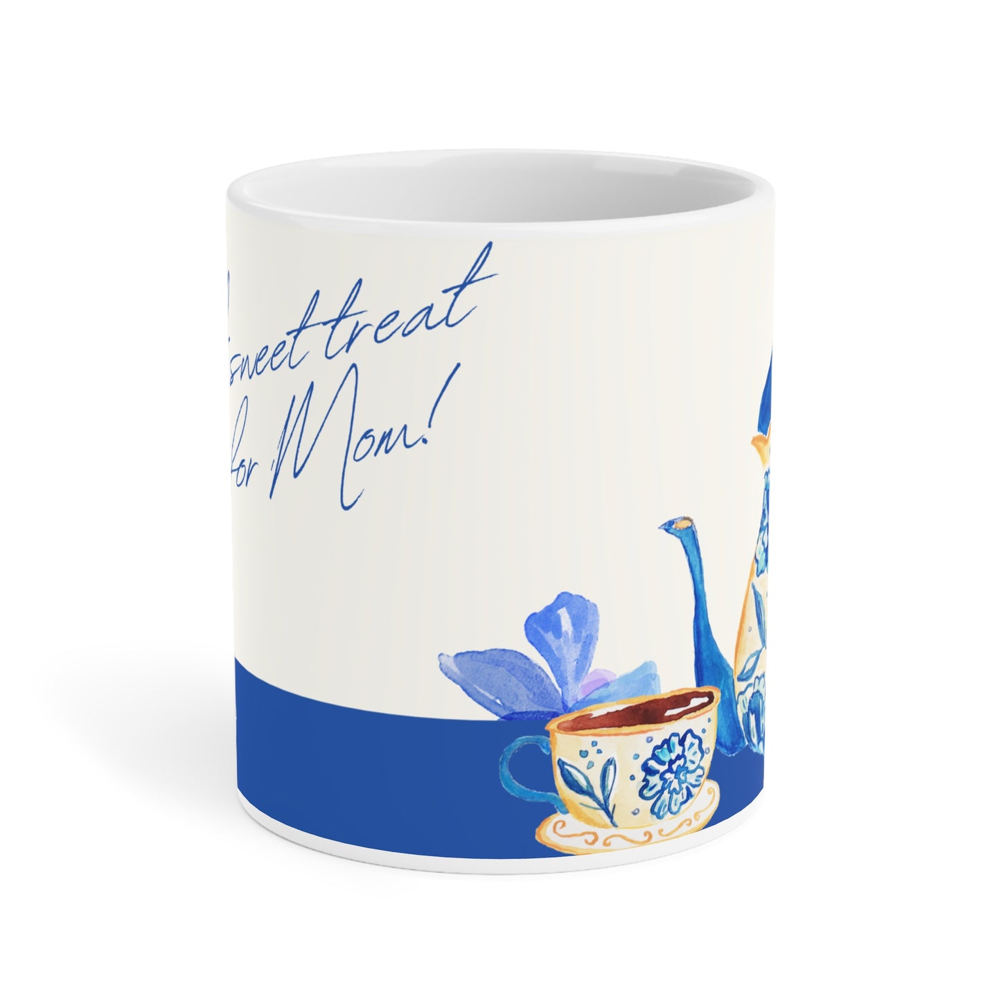 Floral Ceramic Mug - A Sweet Treat for Mom