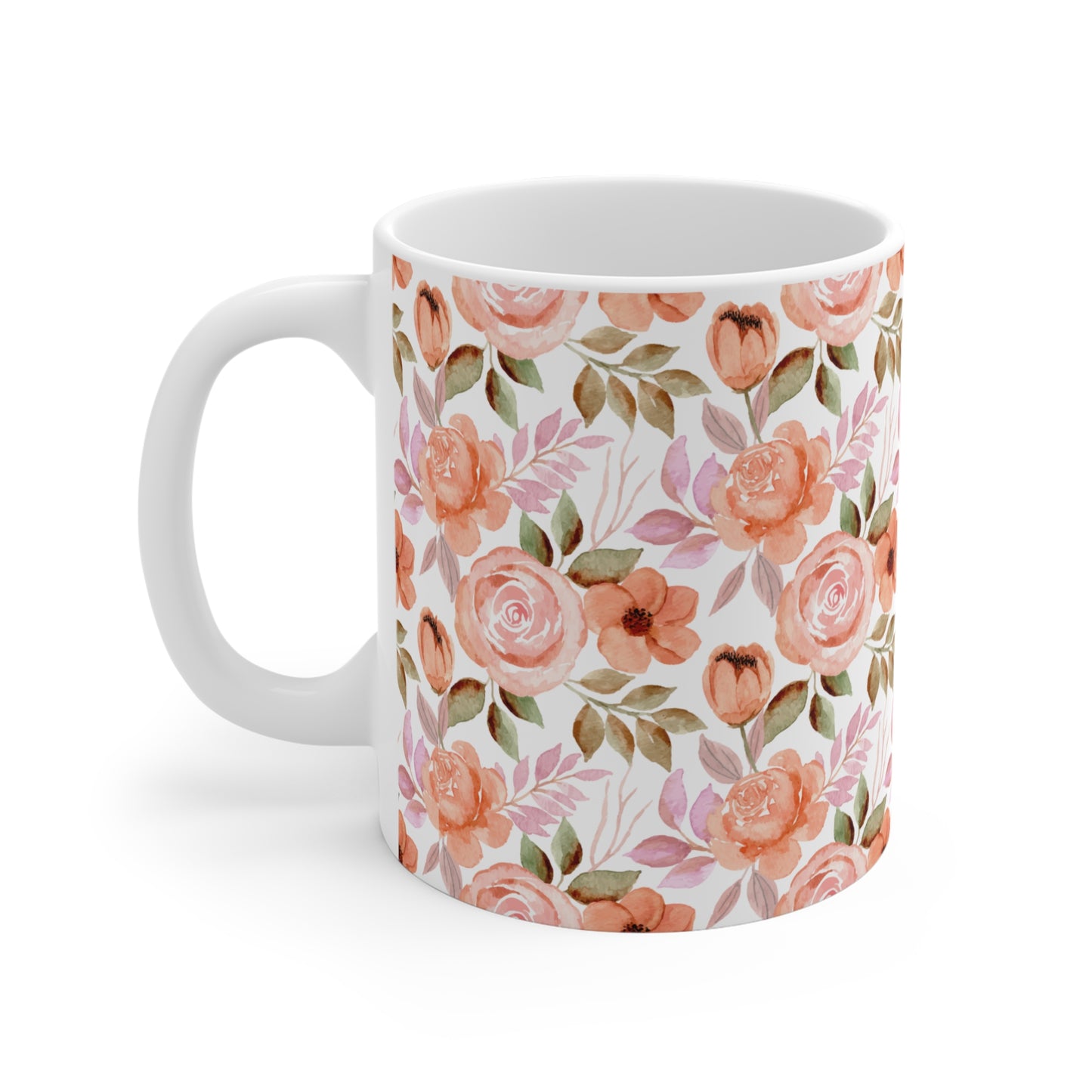 Floral Ceramic Coffee Mug (CDA)- 11oz/15oz/20oz - Perfect for Tea Lovers and Gift Giving