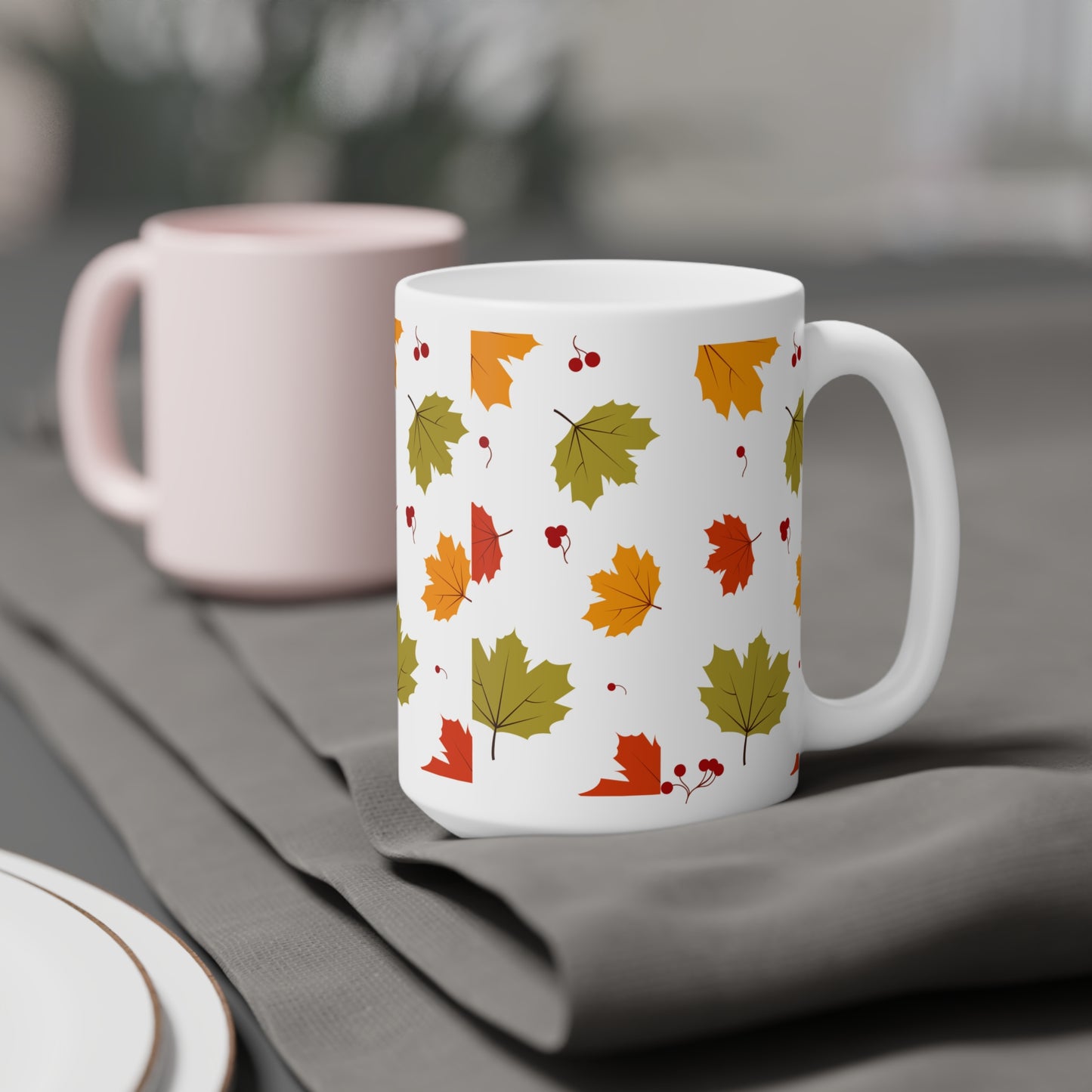 Autumn Leaves Ceramic Mug - 11oz, 15oz & 20oz - Perfect for Fall Cozy Vibes and Gift Giving