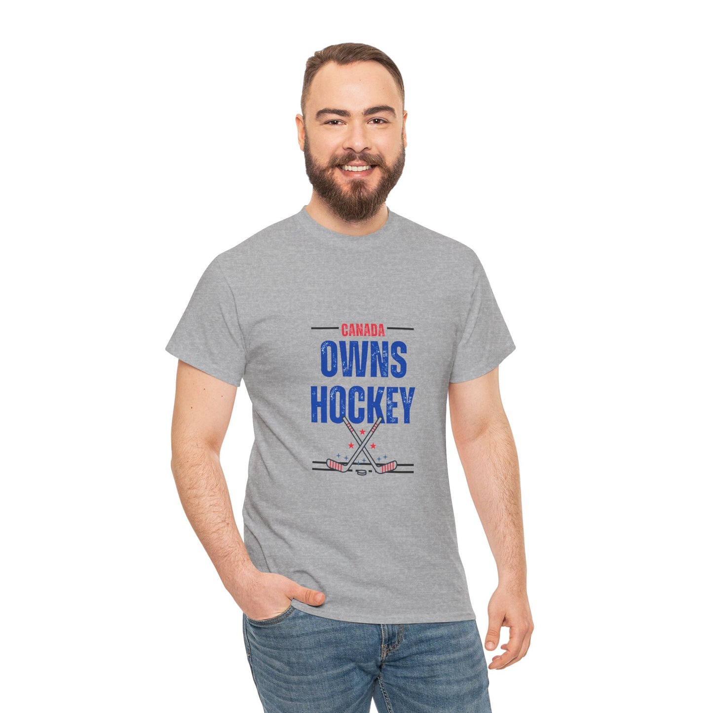 Canada Owns Hockey Unisex Heavy Cotton Tee