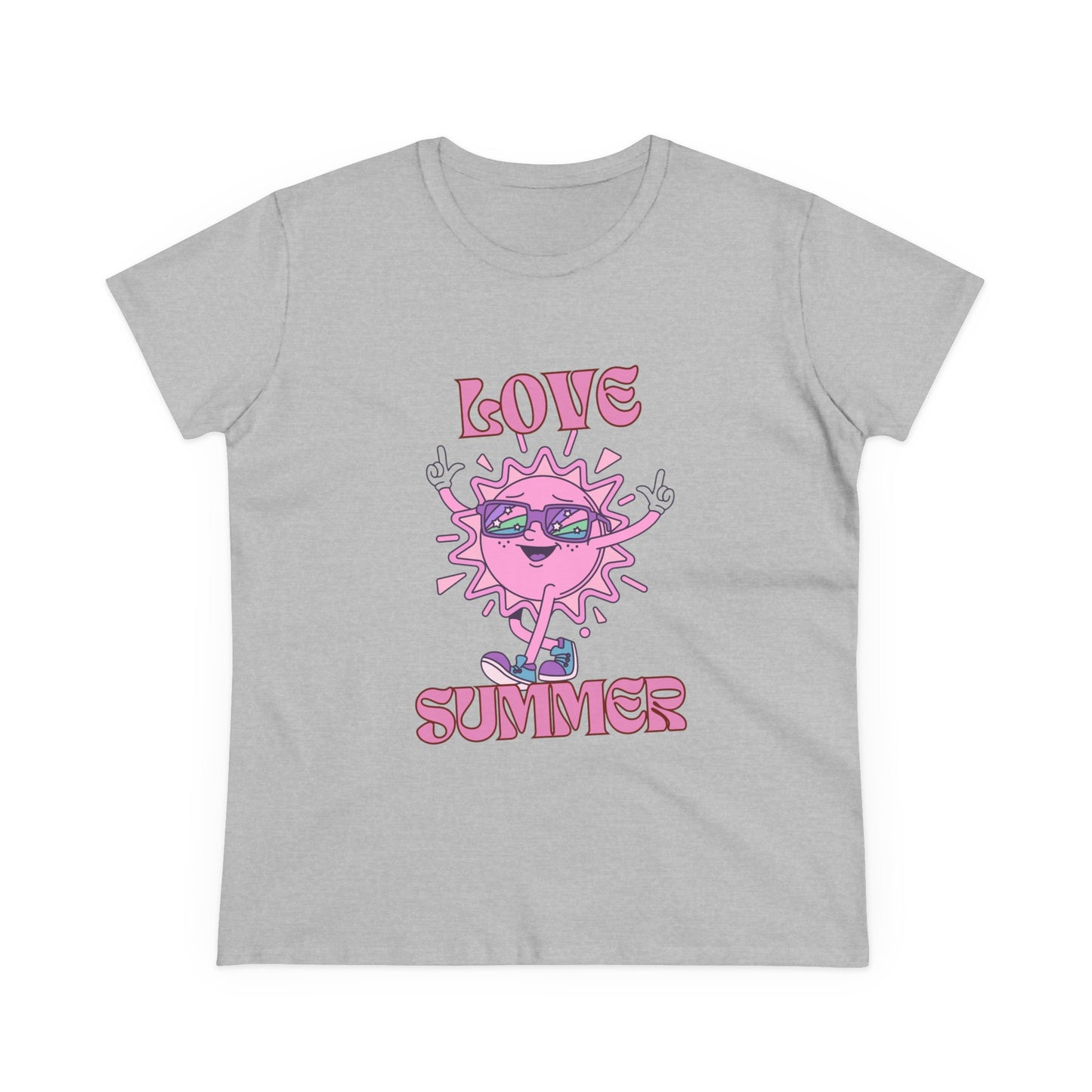 Women's Summer Vibes Tee, Love Summer Graphic Shirt, Fun Casual Top, Gift for Beach Lovers, Trendy Apparel for Warm Days