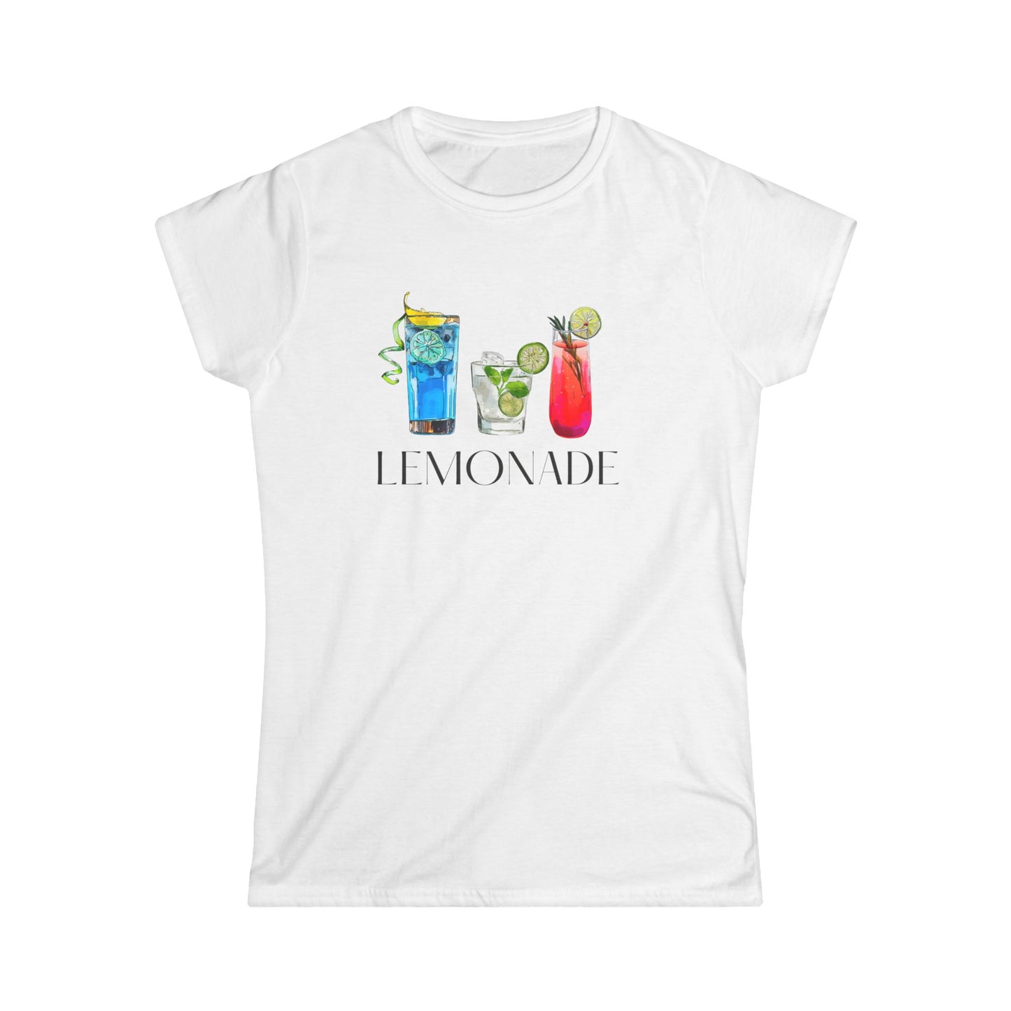 Refreshing Lemonade Women's Softstyle Tee - Summer Vibes, Casual Wear, Beach Day, Gift for Her, Drink Lovers