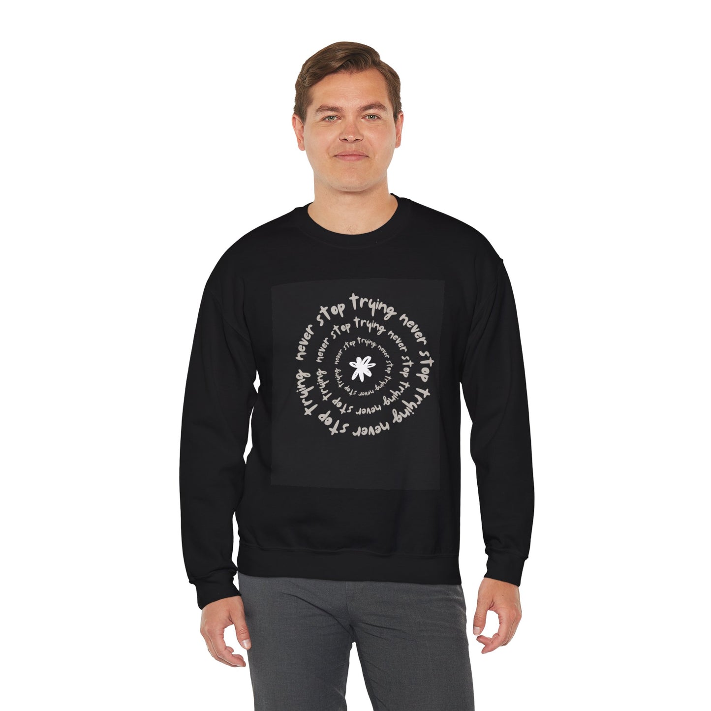 ‘Never Stop Trying’ Unisex Heavy Blend™ Crewneck Sweatshirt