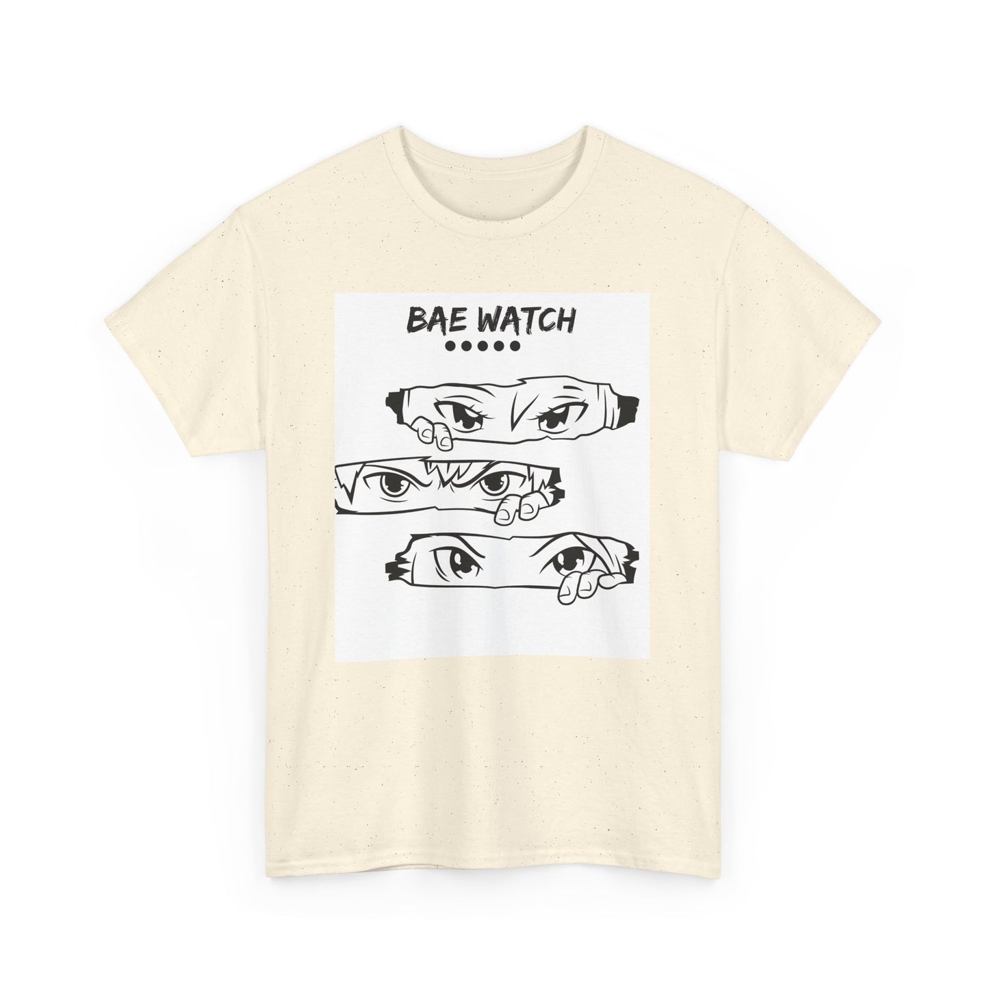 Bae Watch Unisex Heavy Cotton Tee - Fun and Playful Graphic Tee for Couples