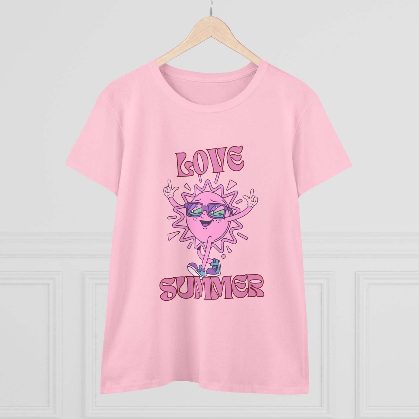 Women's Summer Vibes Tee, Love Summer Graphic Shirt, Fun Casual Top, Gift for Beach Lovers, Trendy Apparel for Warm Days