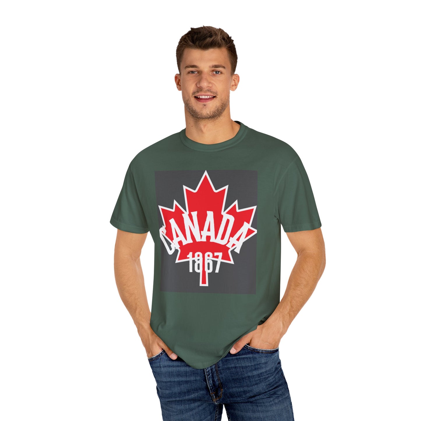 Canada 1867 Unisex Garment-Dyed T-Shirt - Perfect for Canada Day & Casual Wear