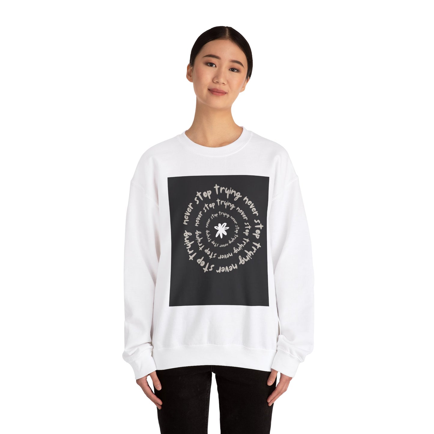 ‘Never Stop Trying’ Unisex Heavy Blend™ Crewneck Sweatshirt