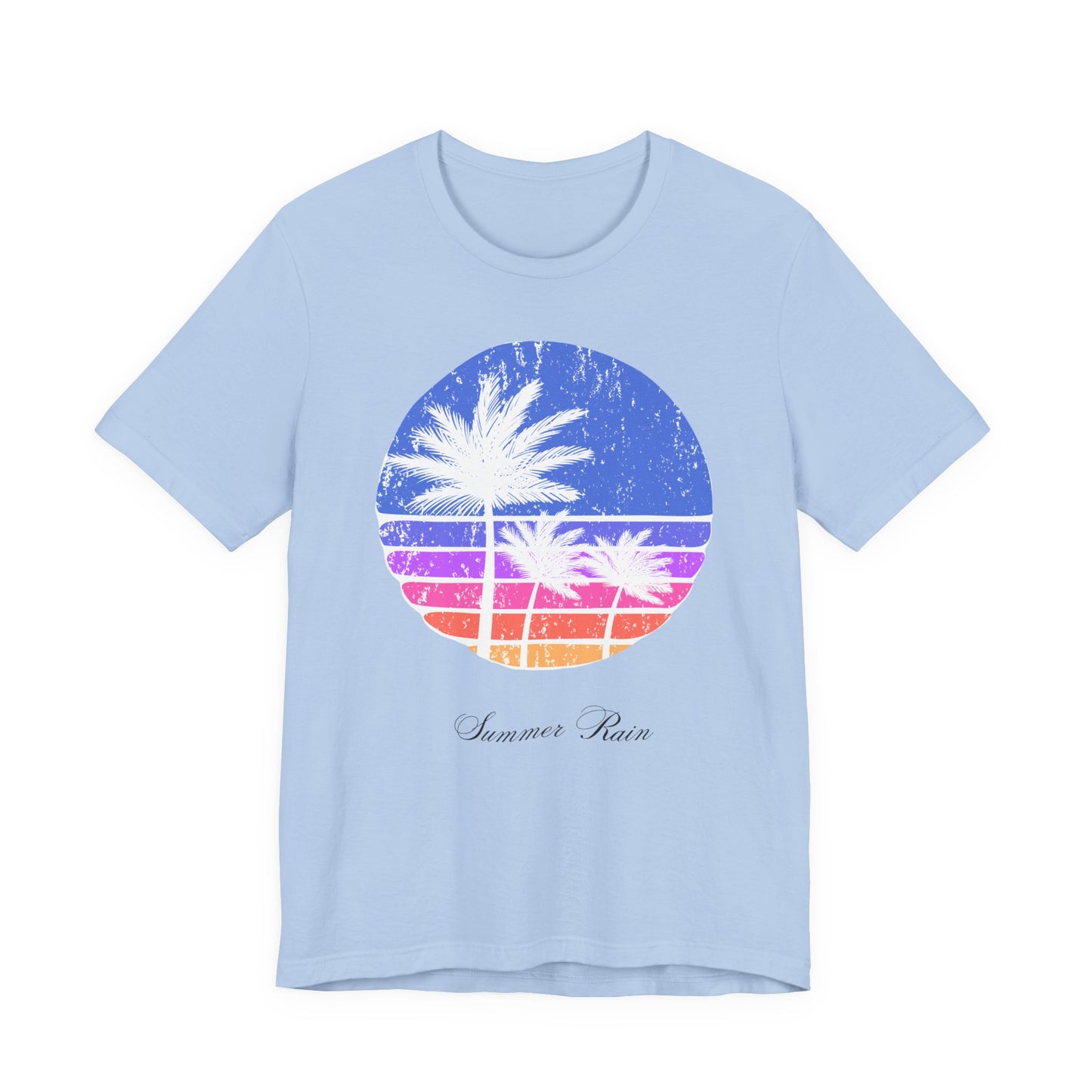 Summer Vibes Graphic Tee, Unisex Jersey Tee for Beach Lovers, Retro Summer T-Shirt, Vacation Style Tee, Gift for Sun Chasers