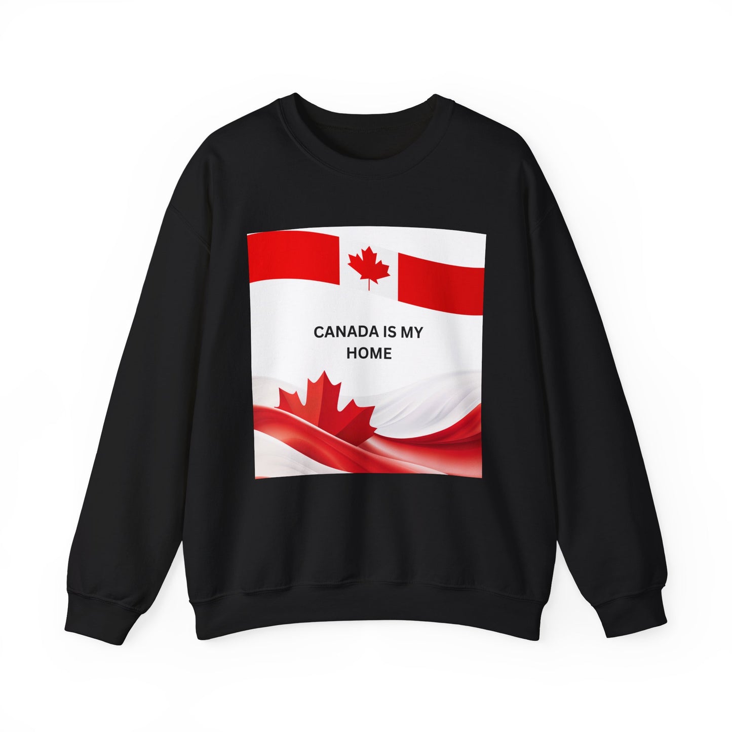 Canada Is My Home Unisex Heavy Blend Crewneck Sweatshirt - Comfortable Canadian Pride Apparel