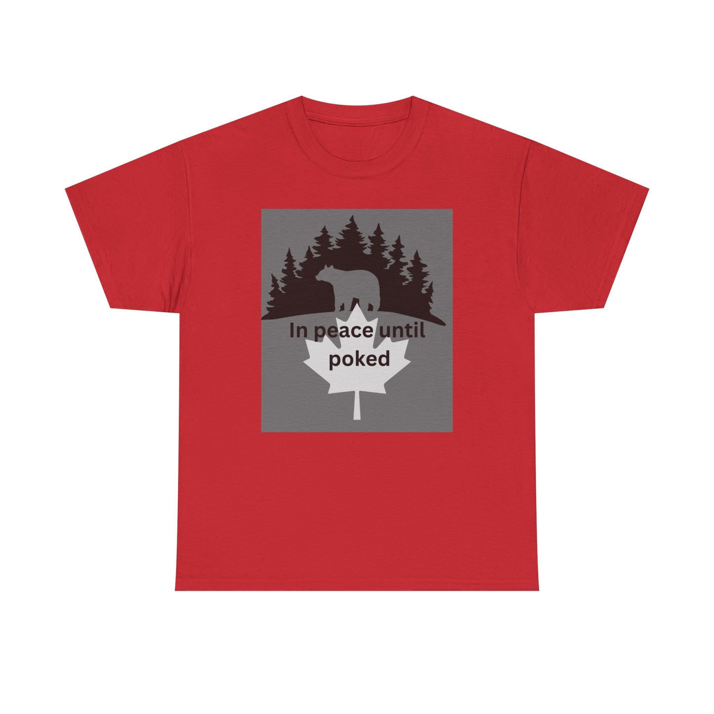 Unisex Heavy Cotton Tee - 'In Peace Until Poked' Graphic Shirt for Nature Lovers