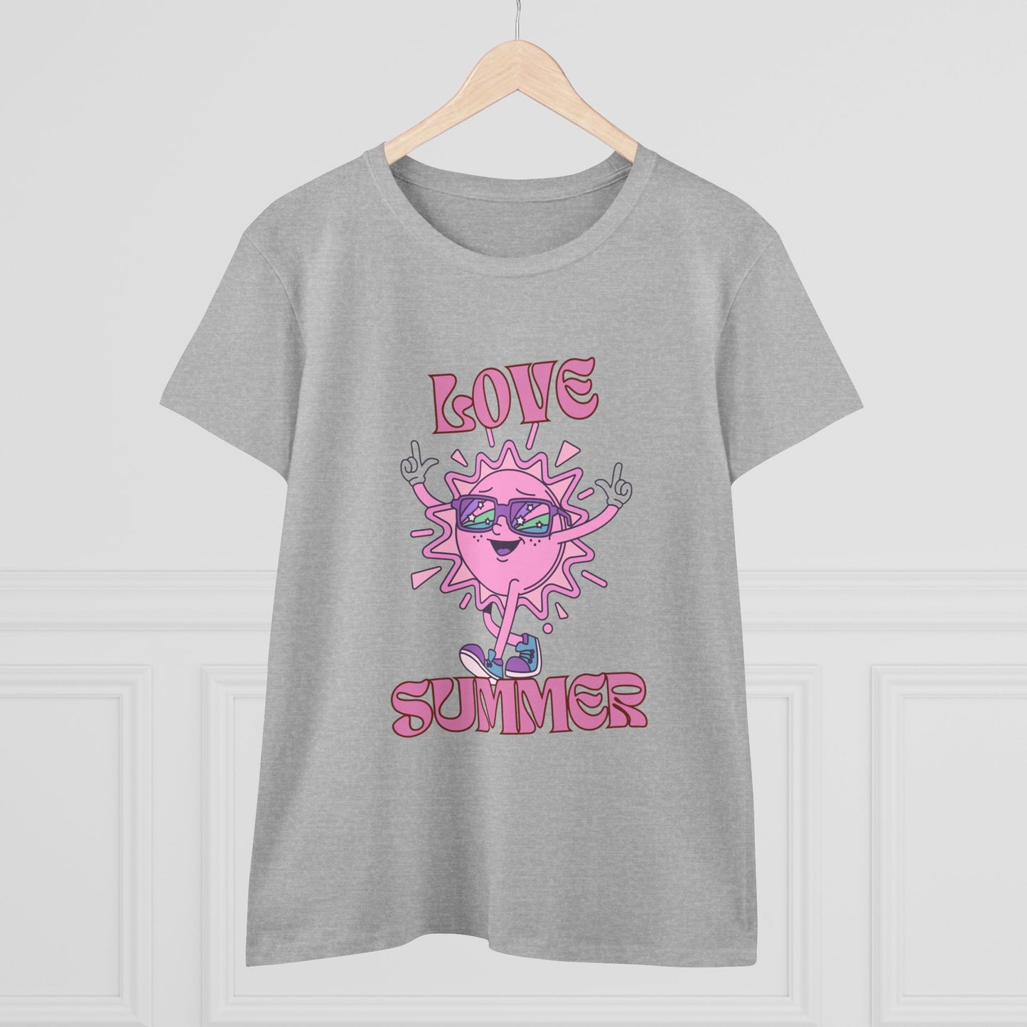Women's Summer Vibes Tee, Love Summer Graphic Shirt, Fun Casual Top, Gift for Beach Lovers, Trendy Apparel for Warm Days