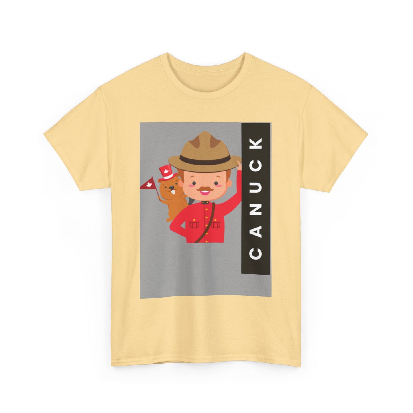 Cute Canuck Bear Unisex Heavy Cotton Tee - Perfect for Canada Day & Winter Celebrations