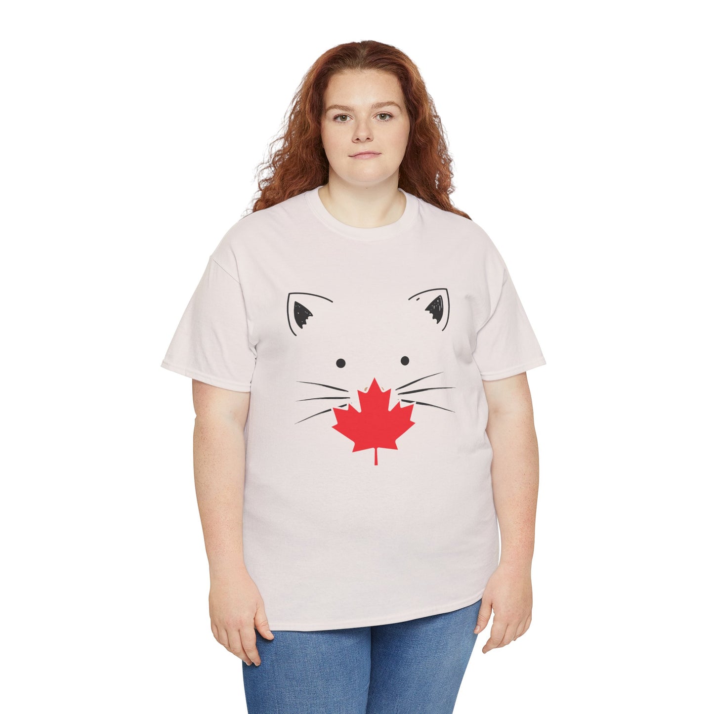 Cute Canadian Cat Unisex Heavy Cotton Tee