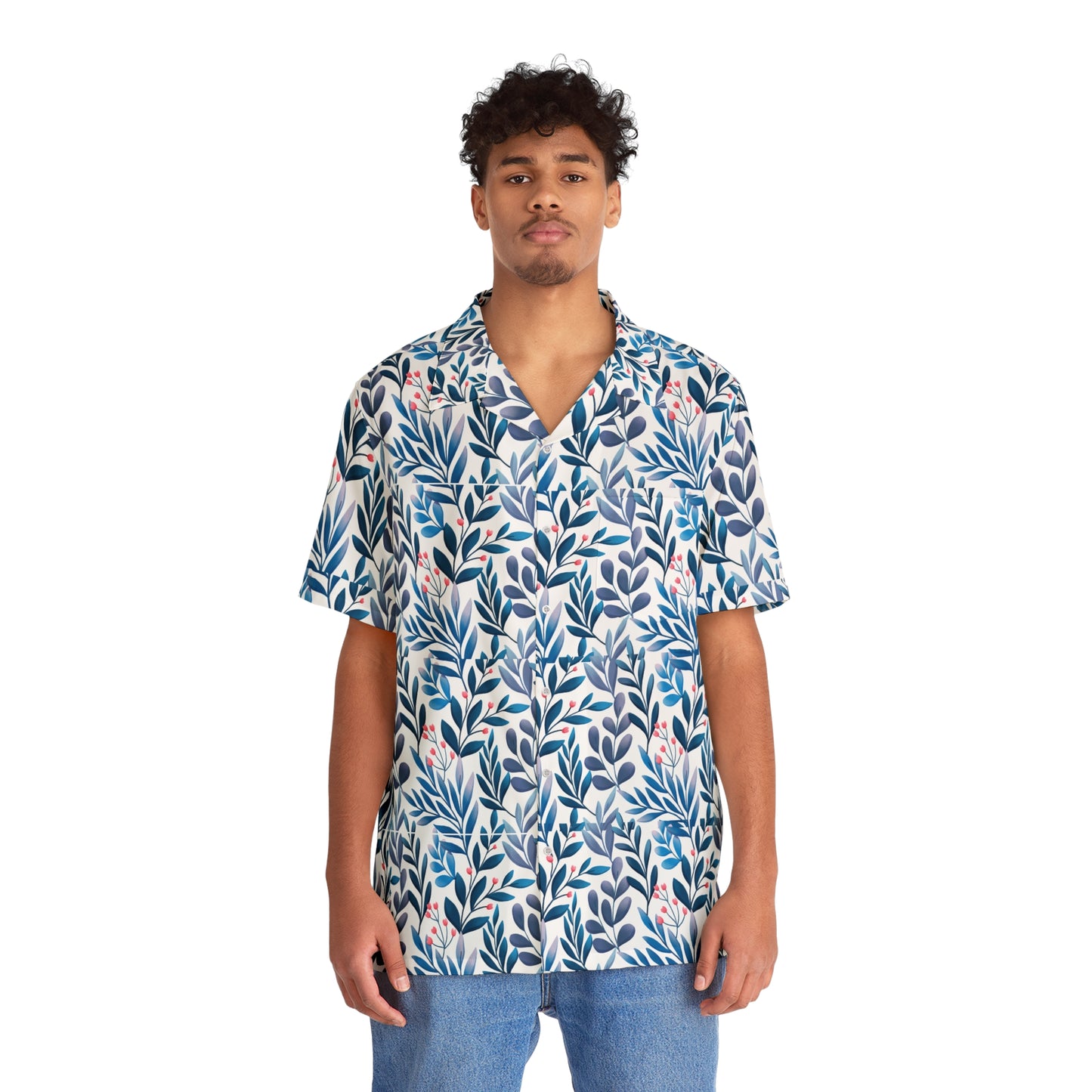 ‘Blue Pattern’ Men's Hawaiian Shirt (AOP)