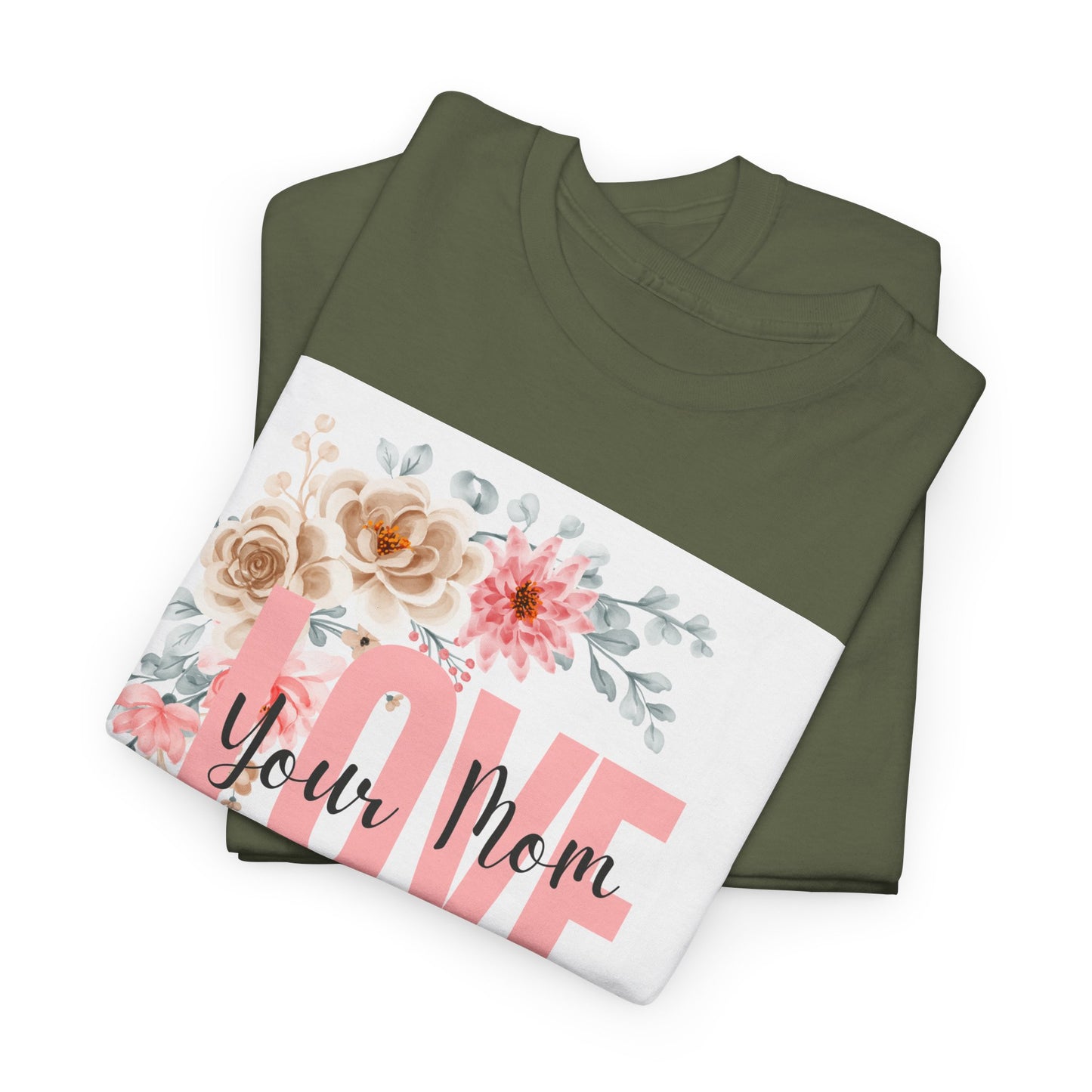 Love You Mom Unisex Heavy Cotton Tee - Perfect Gift for Mother's Day