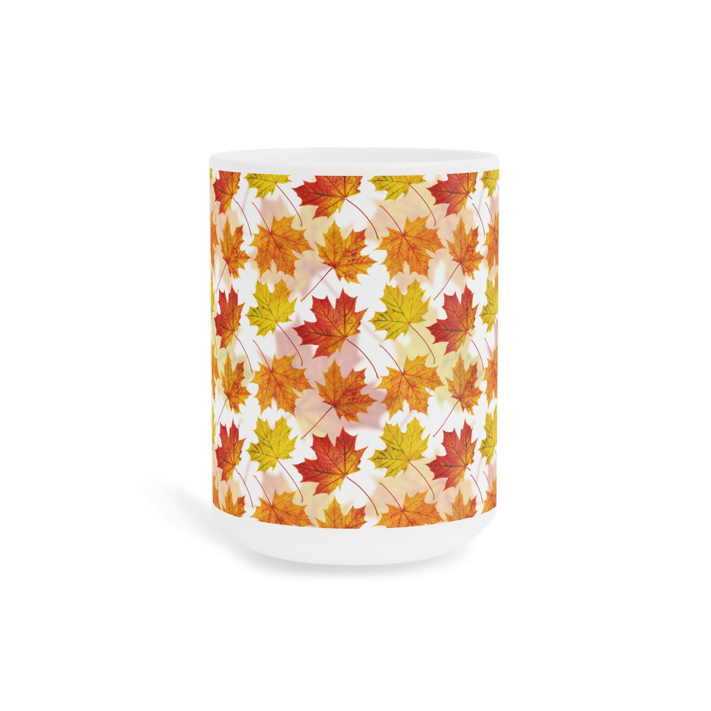 Fall Leaves Ceramic Mug - Cozy Autumn Vibe for Coffee Lovers