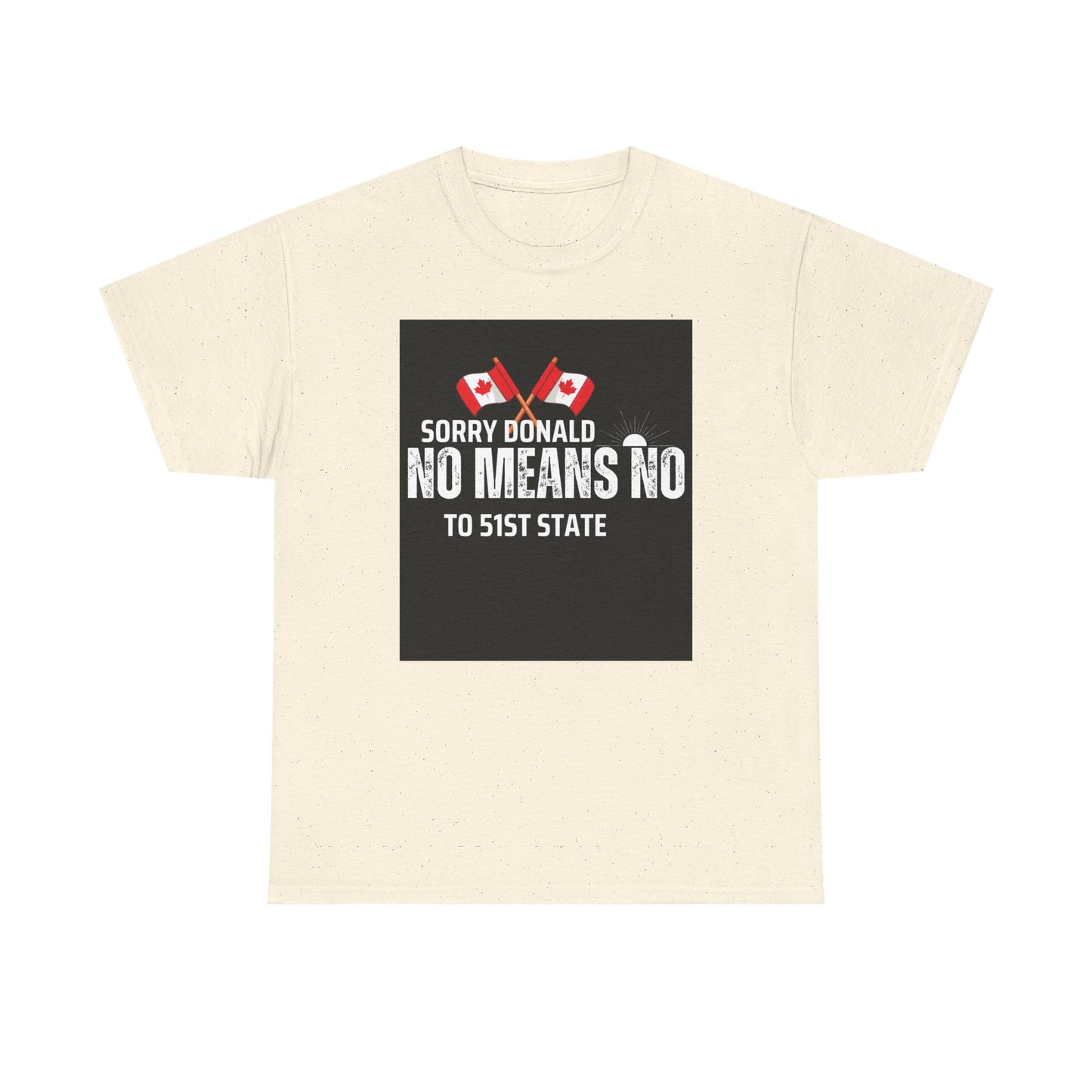 Unisex Heavy Cotton Tee - "Sorry Donald, No Means No to 51st State"