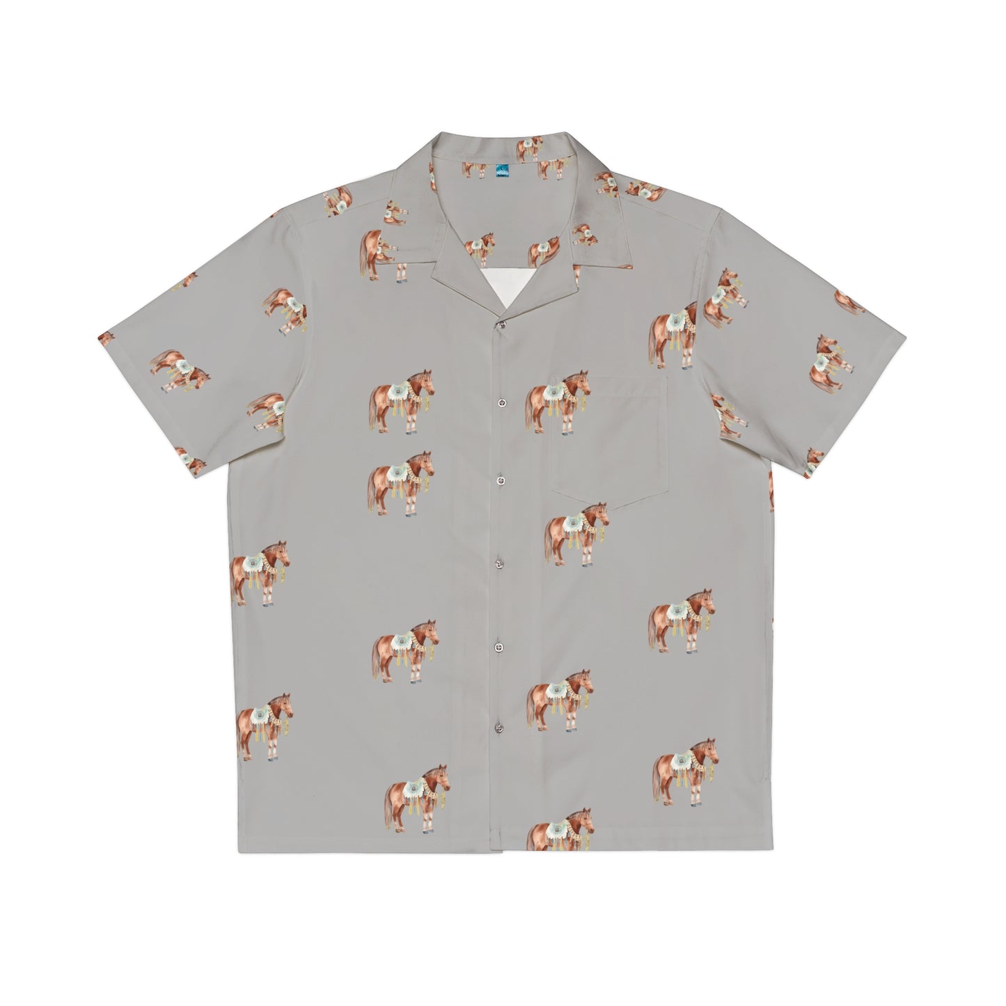 'Horses print' Men's Hawaiian Polo Shirt (AOP)
