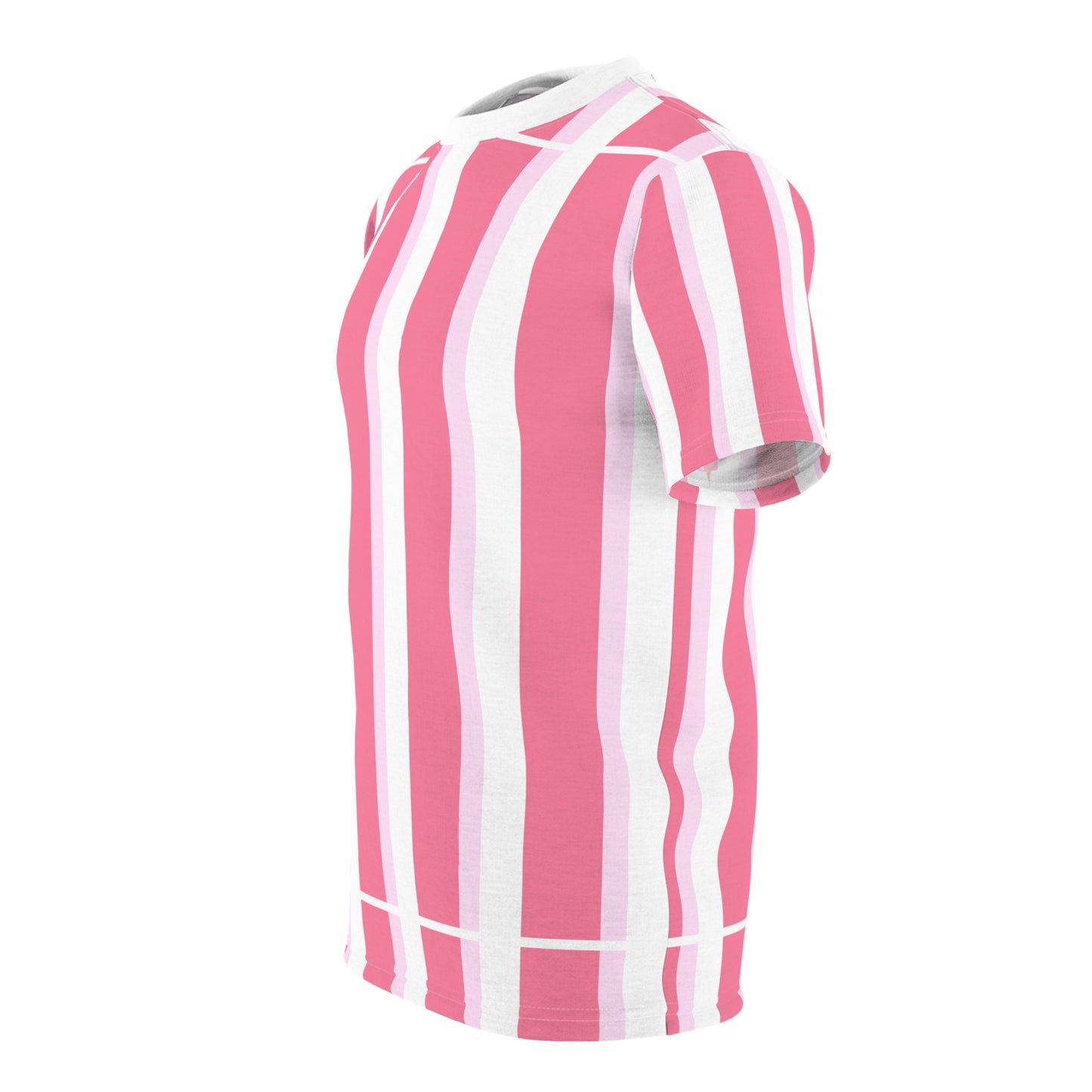 ‘Pink Stripes’ Unisex Cut & Sew Tee (AOP)