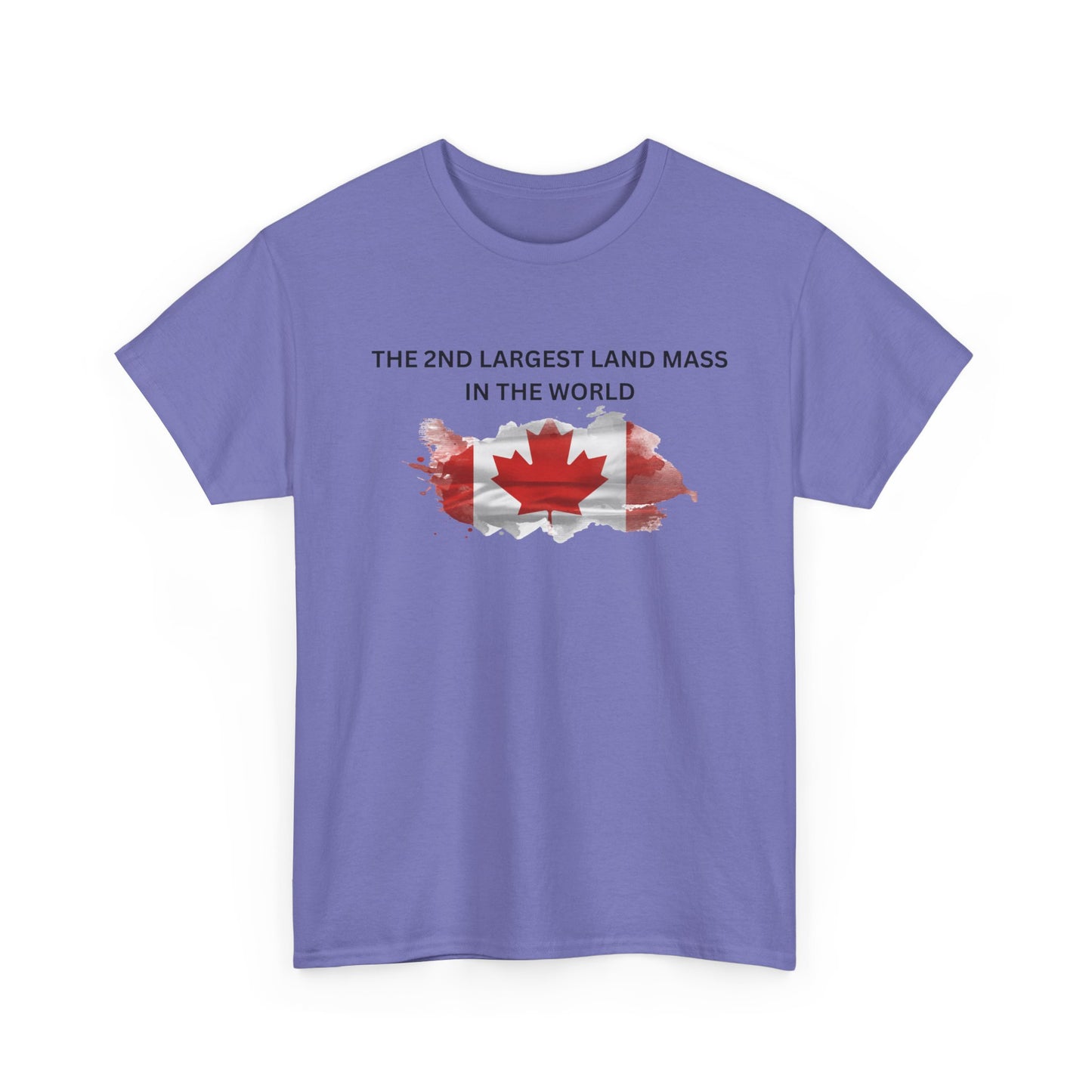 Canada Proud Heavy Cotton Tee - The 2nd Largest Land Mass in the World