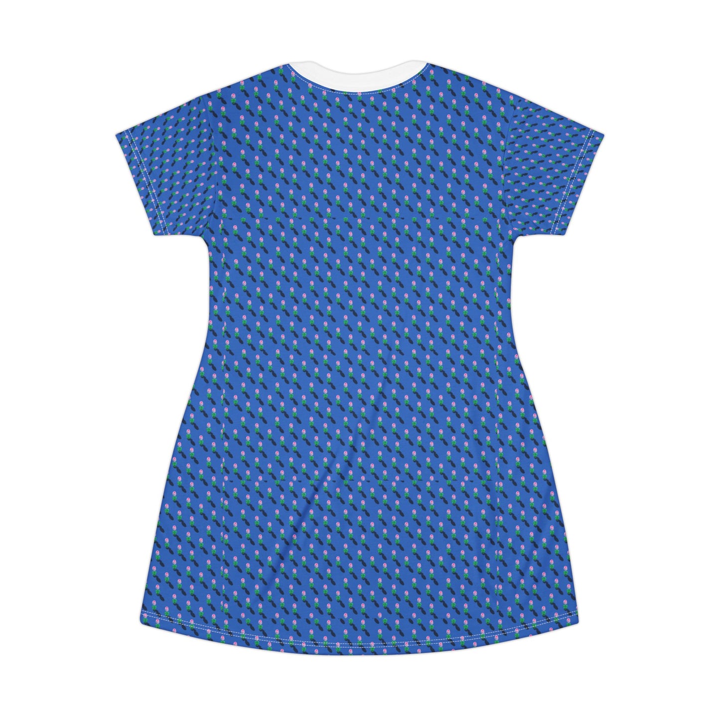 ‘Blue tiny flower pattern’ T-Shirt Dress (AOP)