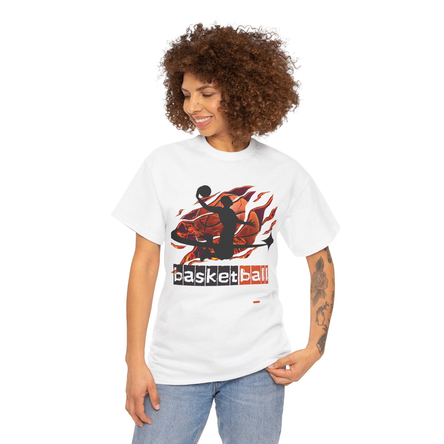 ‘Basketball’ Unisex Heavy Cotton Tee