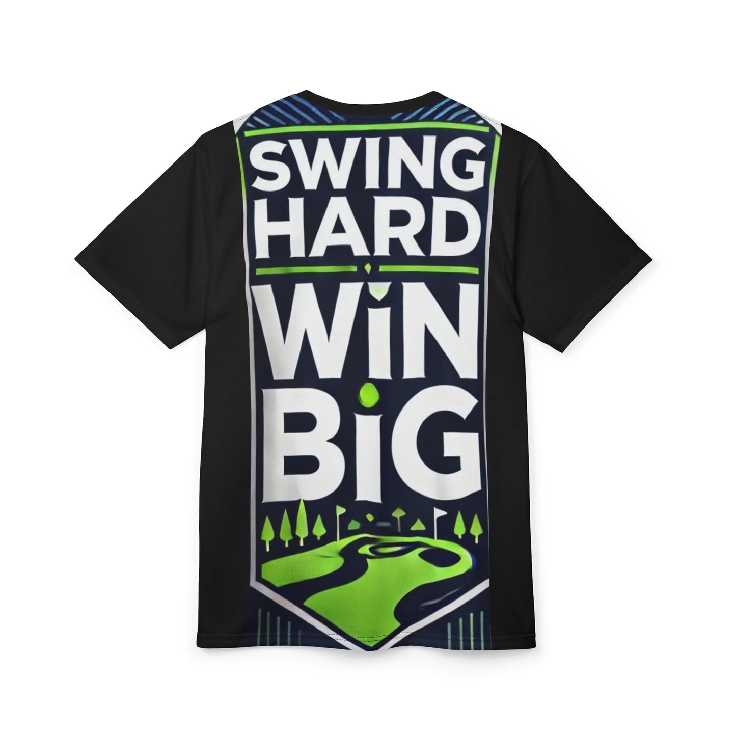 ‘Swing Hard’ Unisex Cut & Sew Tee (AOP)