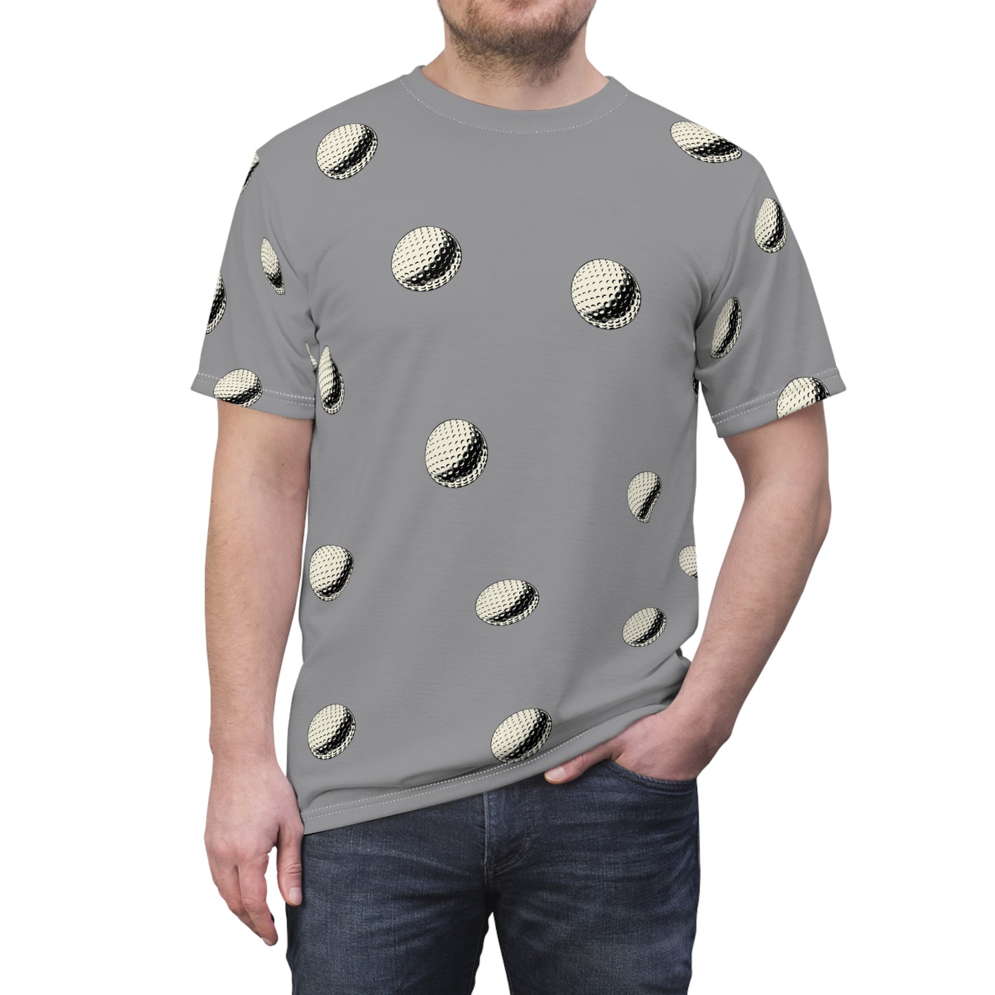'Golf Balls' Cut & Sew Tee (AOP)