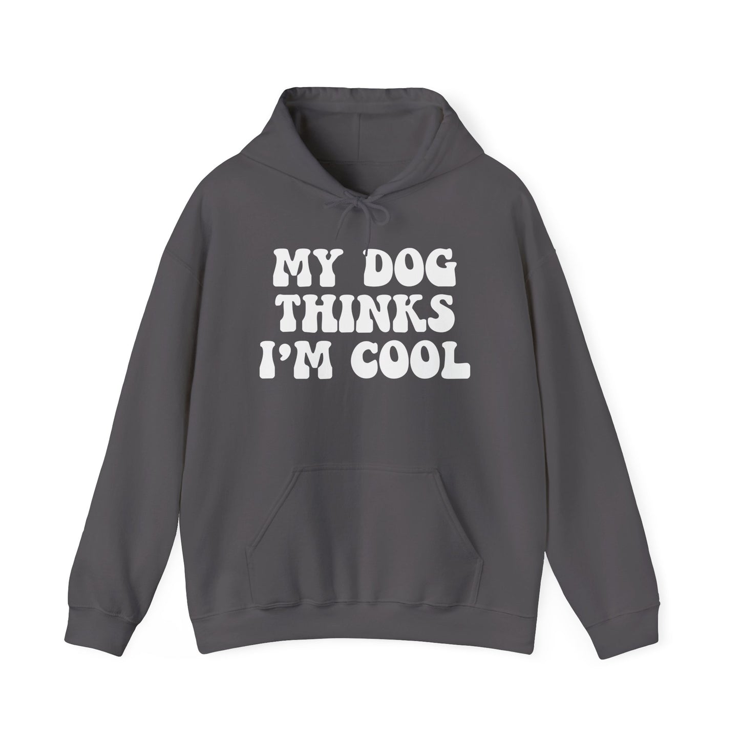 ‘My dog thinks I’m cool’ Heavy Blend™ Hooded Sweatshirt