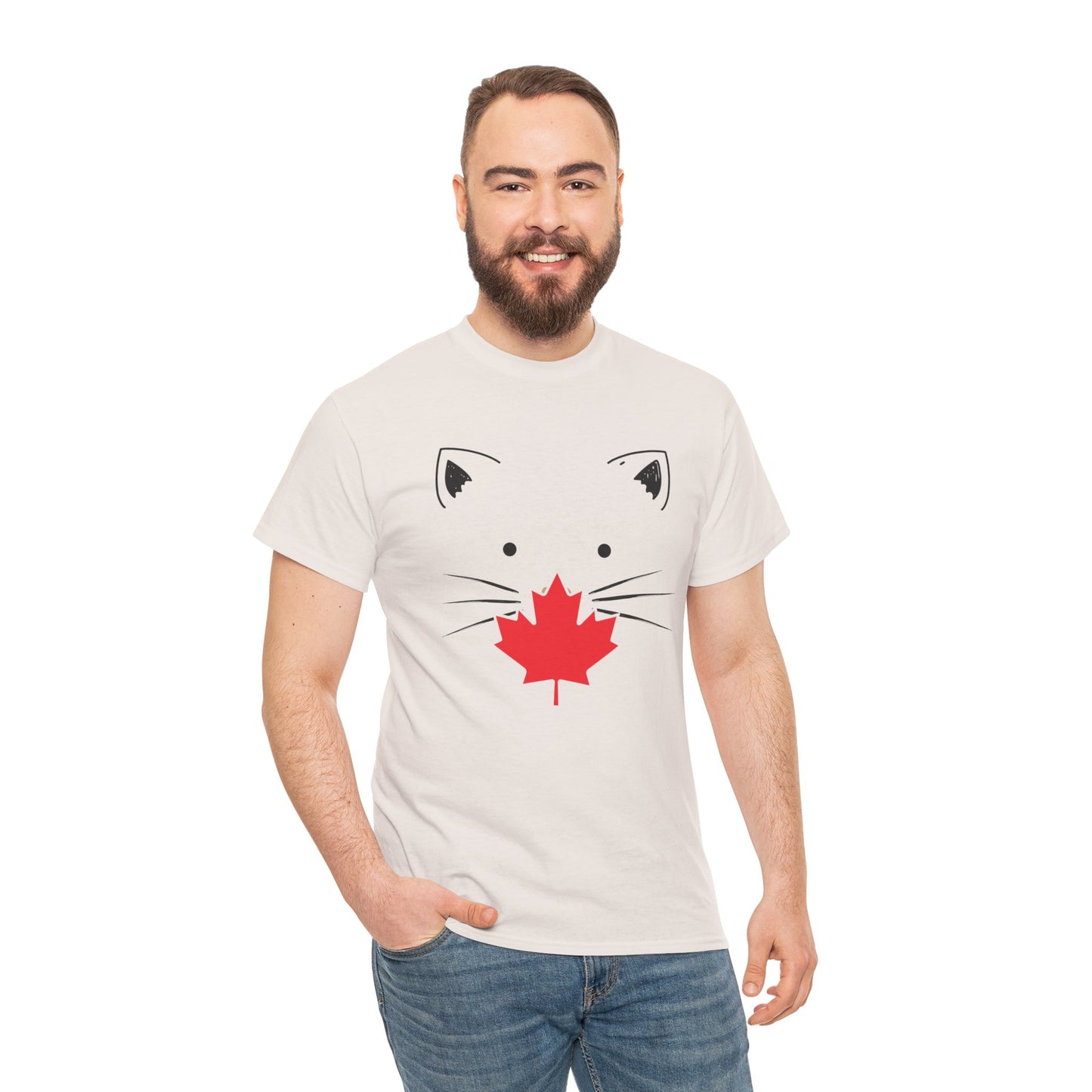 Cute Canadian Cat Unisex Heavy Cotton Tee