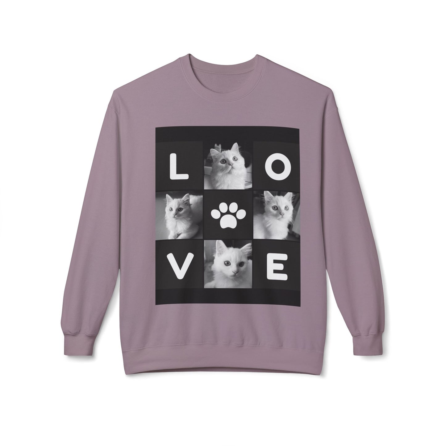 Love Cats Unisex Fleece Sweatshirt