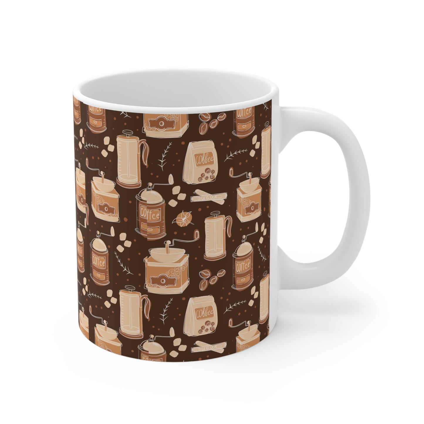 Coffee Lover's Ceramic Mug (CDA)- Cozy Cafe Vibes, Perfect Gift for Tea and Coffee Enthusiasts