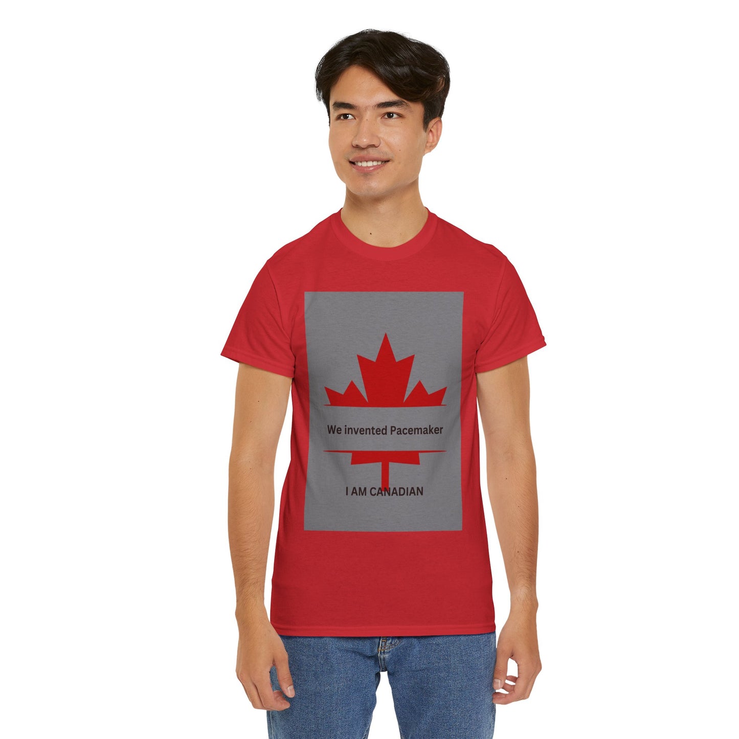 I Am Canadian Pacemaker Unisex Heavy Cotton Tee